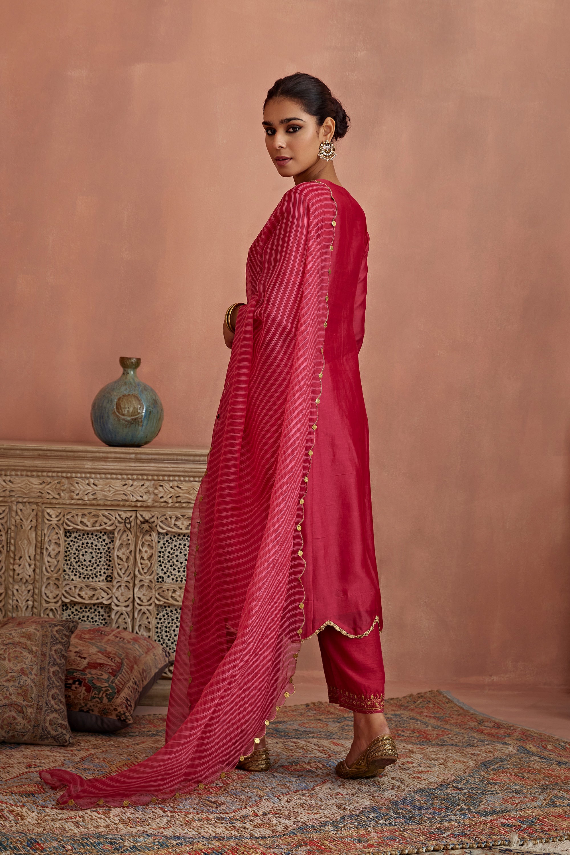 Magenta_Metal_Hand_Embroidered_Anarkali_Set_Kritika_Dawar