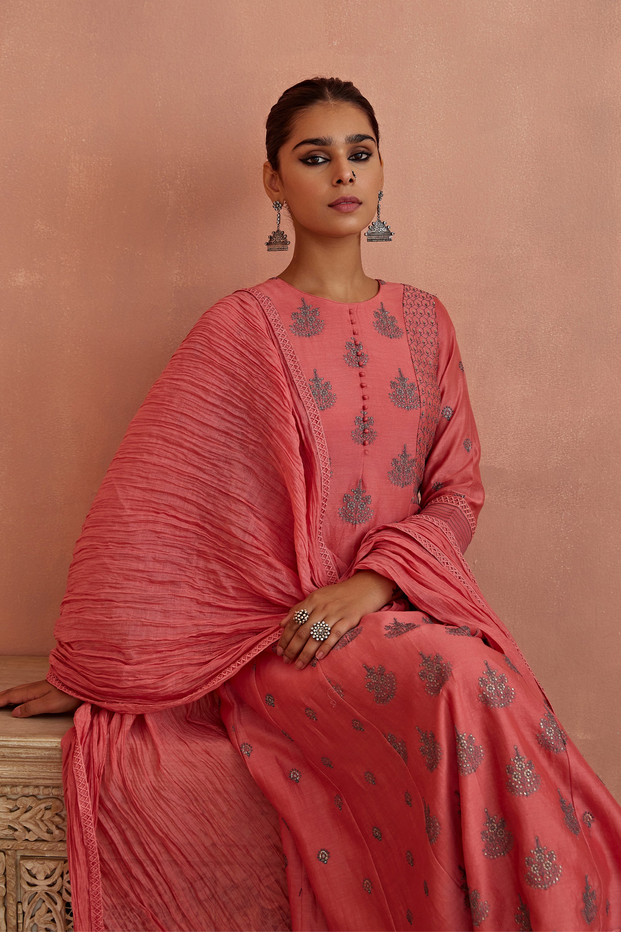 Coral_Thread_Embroidered_A-Line_Kurta_Set_Kritika_Dawar