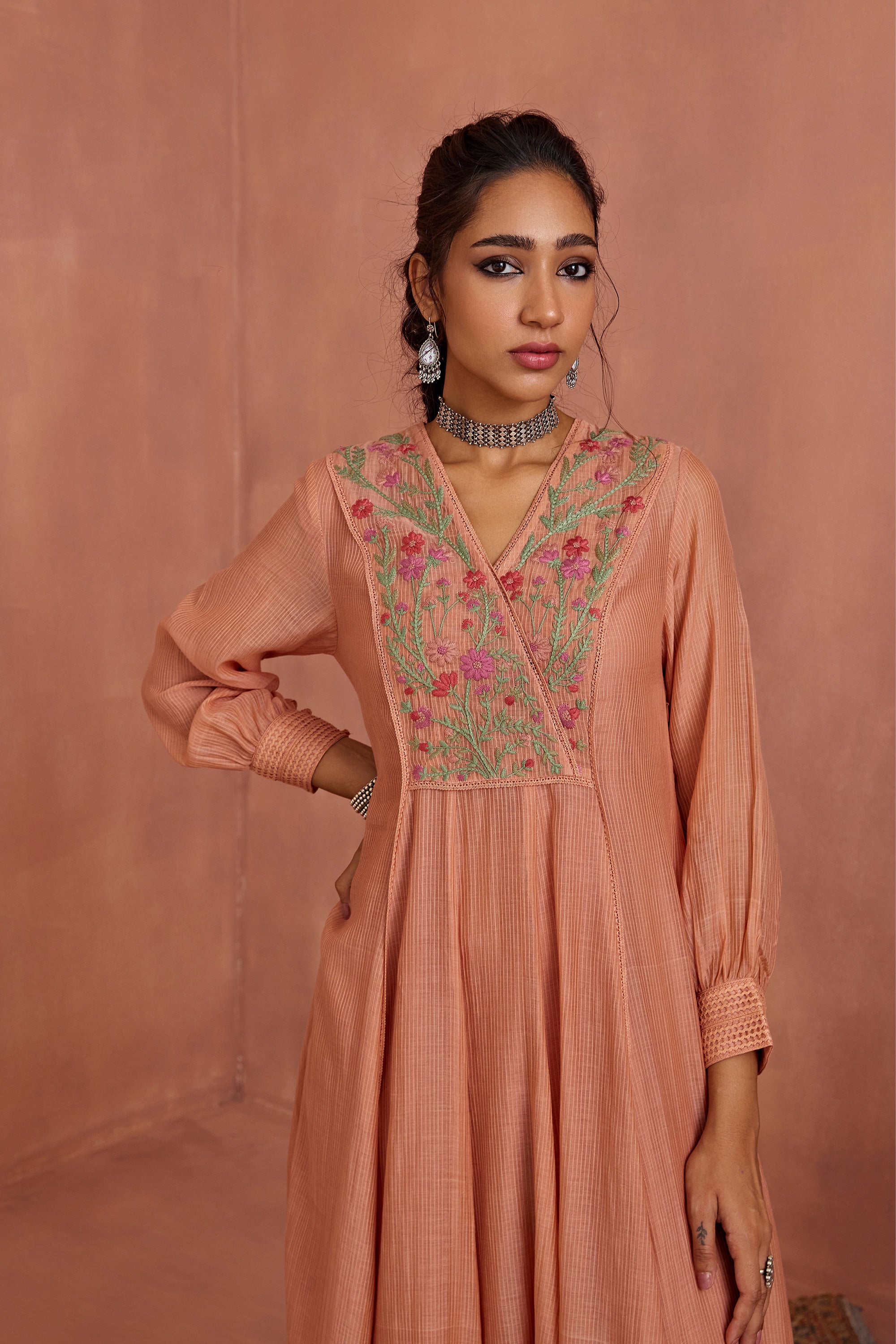 Blush_Multi_Thread_Emroidery_Angrakha_Tunic_Kritika_Dawar