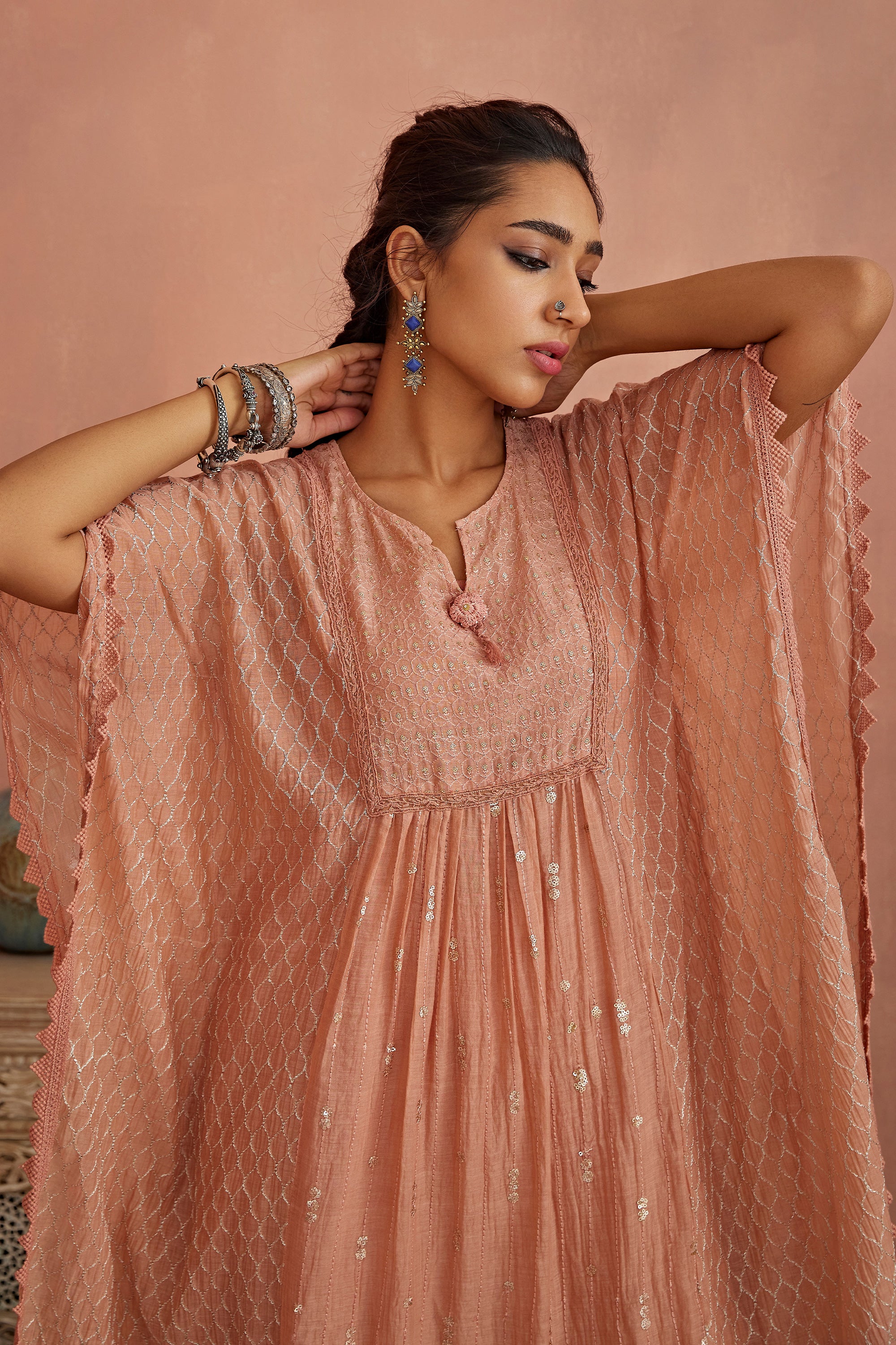 Blush_Chanderi_Kaftaan_Kritika_Dawar