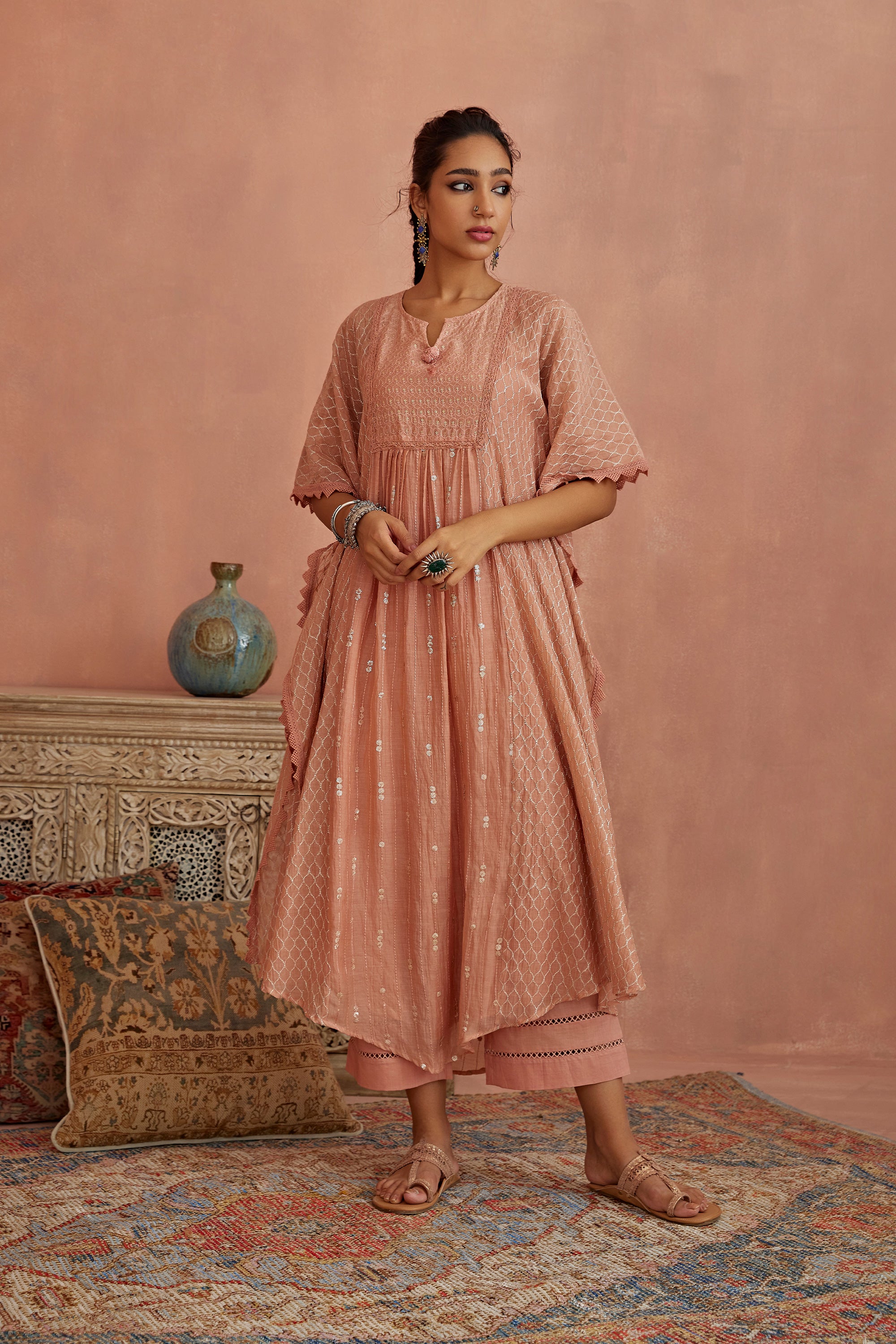 Blush_Chanderi_Kaftaan_Kritika_Dawar