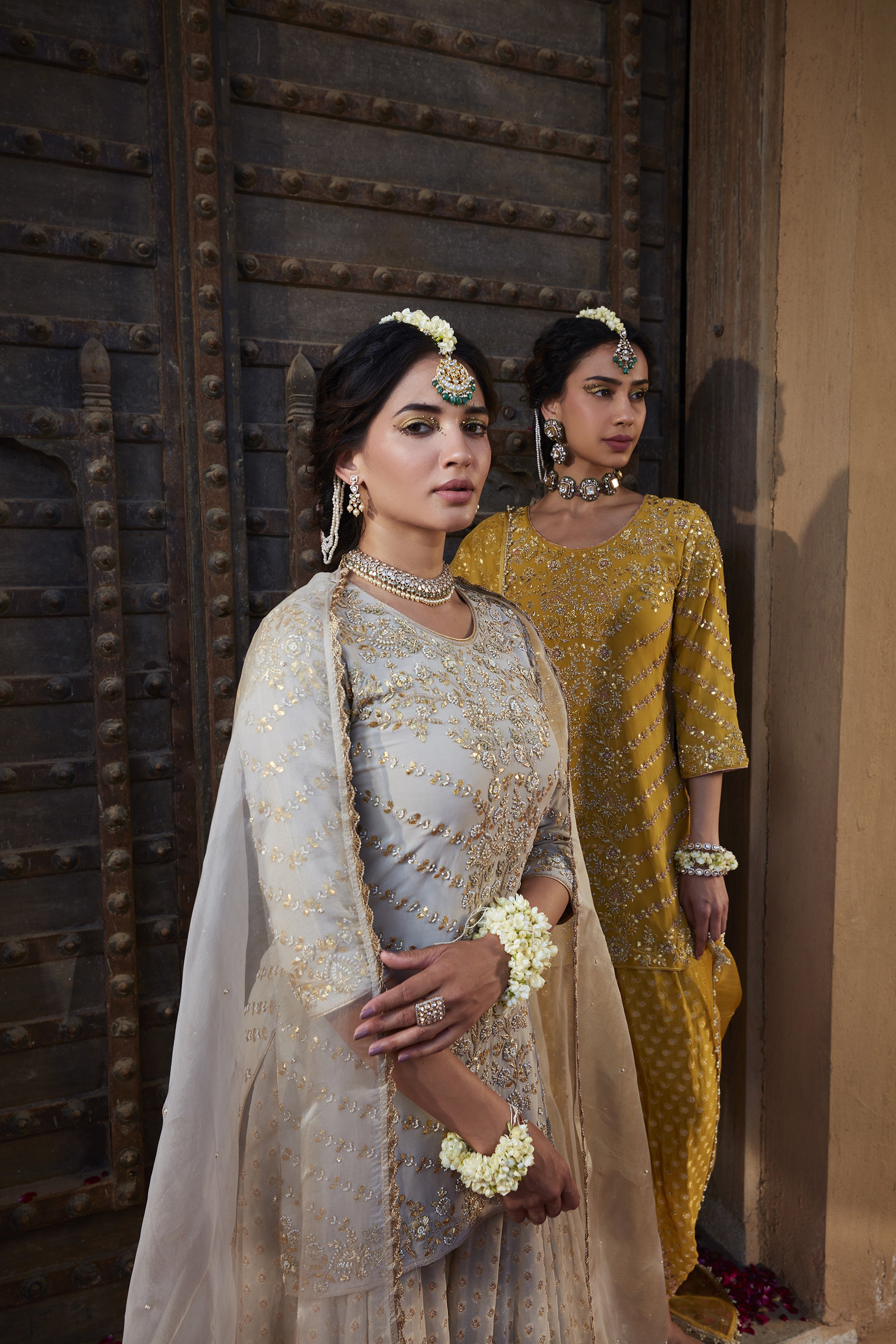 Ivory_Gota_Short_Kurta_Sharara_Kritika_Dawar