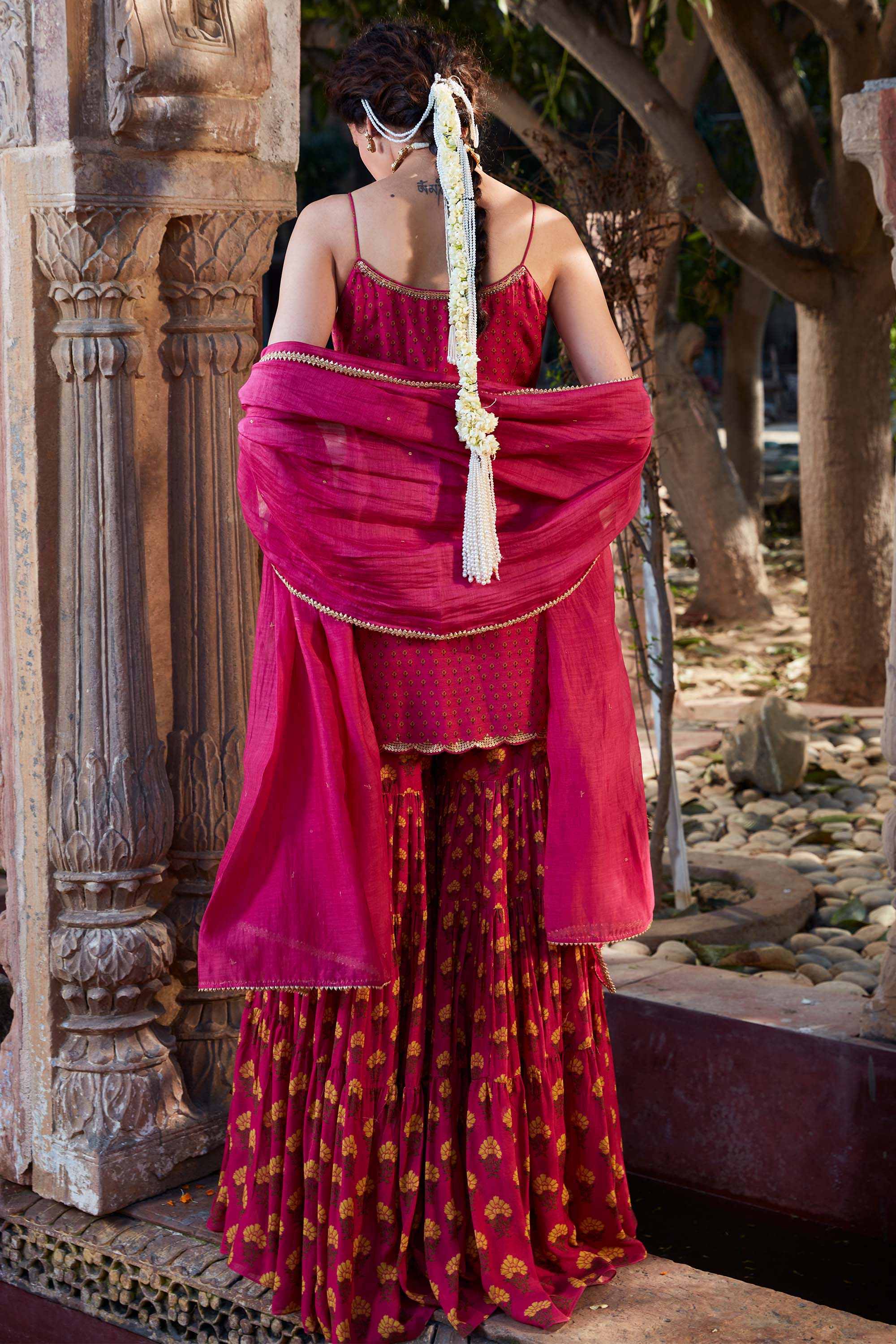 Pink_Printed_Chanderi_Gharara_Set_Kritika_Dawar