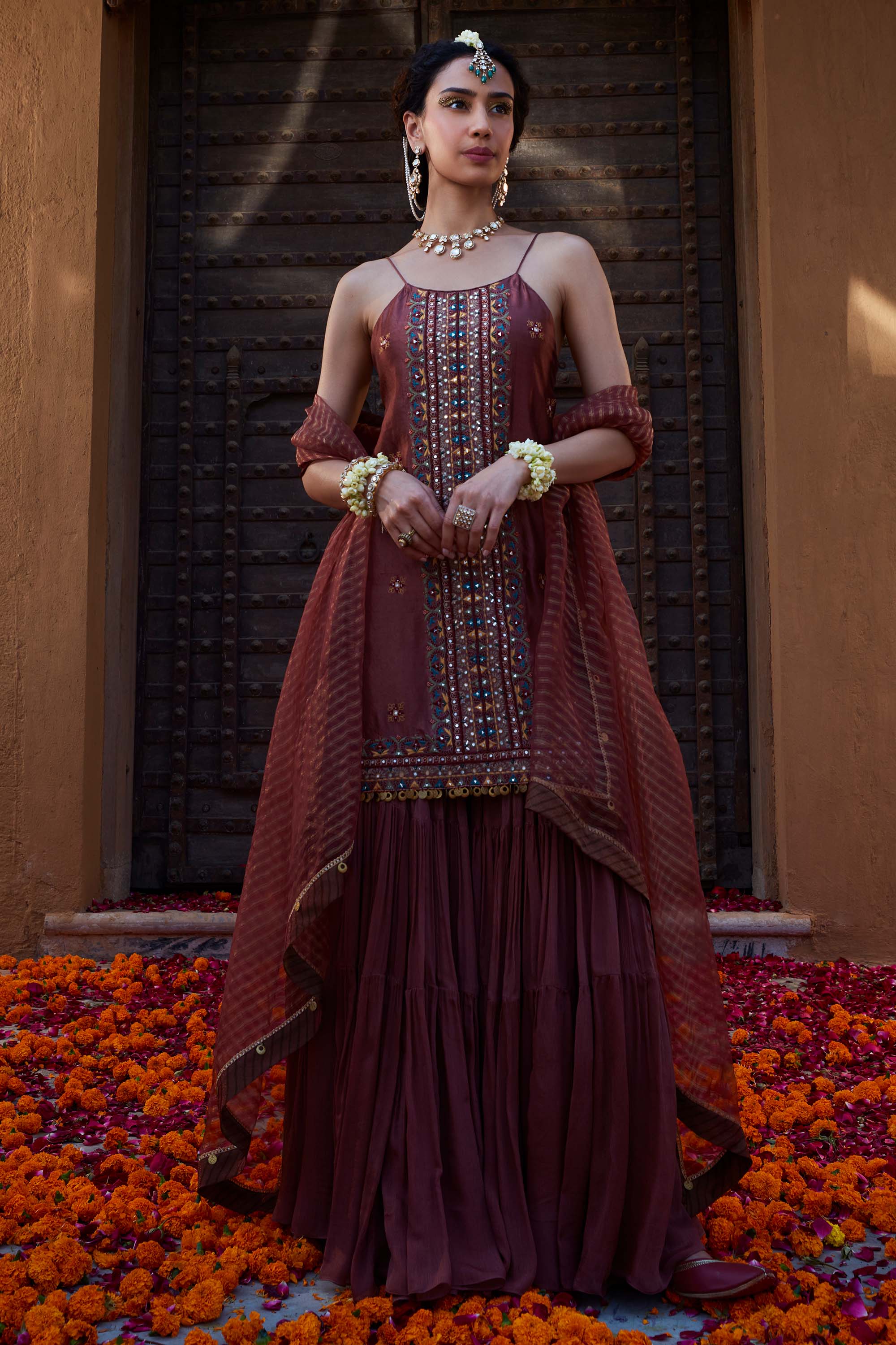 Rose_Brown_Multi_Thread_Embroidered_Sharara_Set_Kritika_Dawar