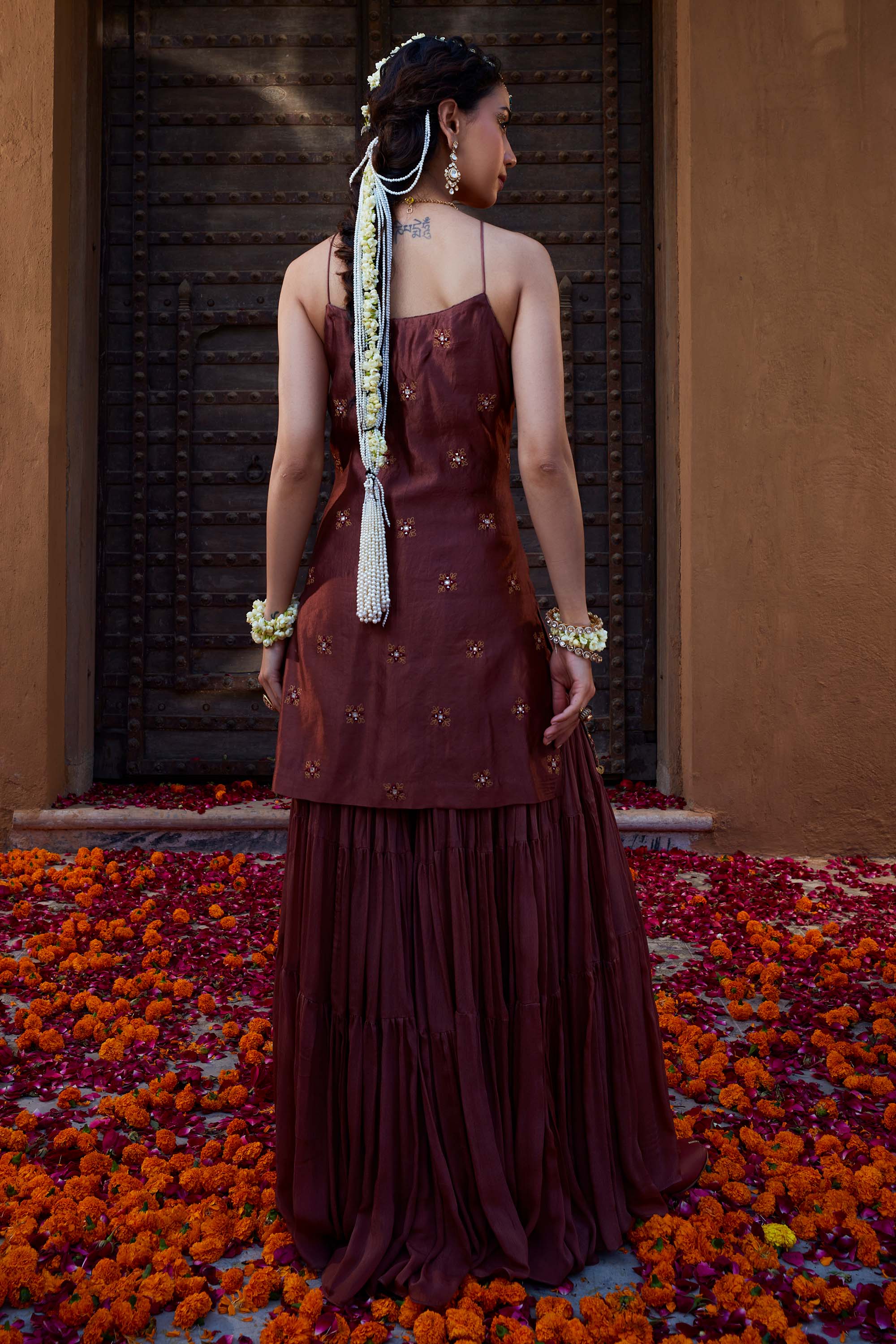 Rose_Brown_Multi_Thread_Embroidered_Sharara_Set_Kritika_Dawar
