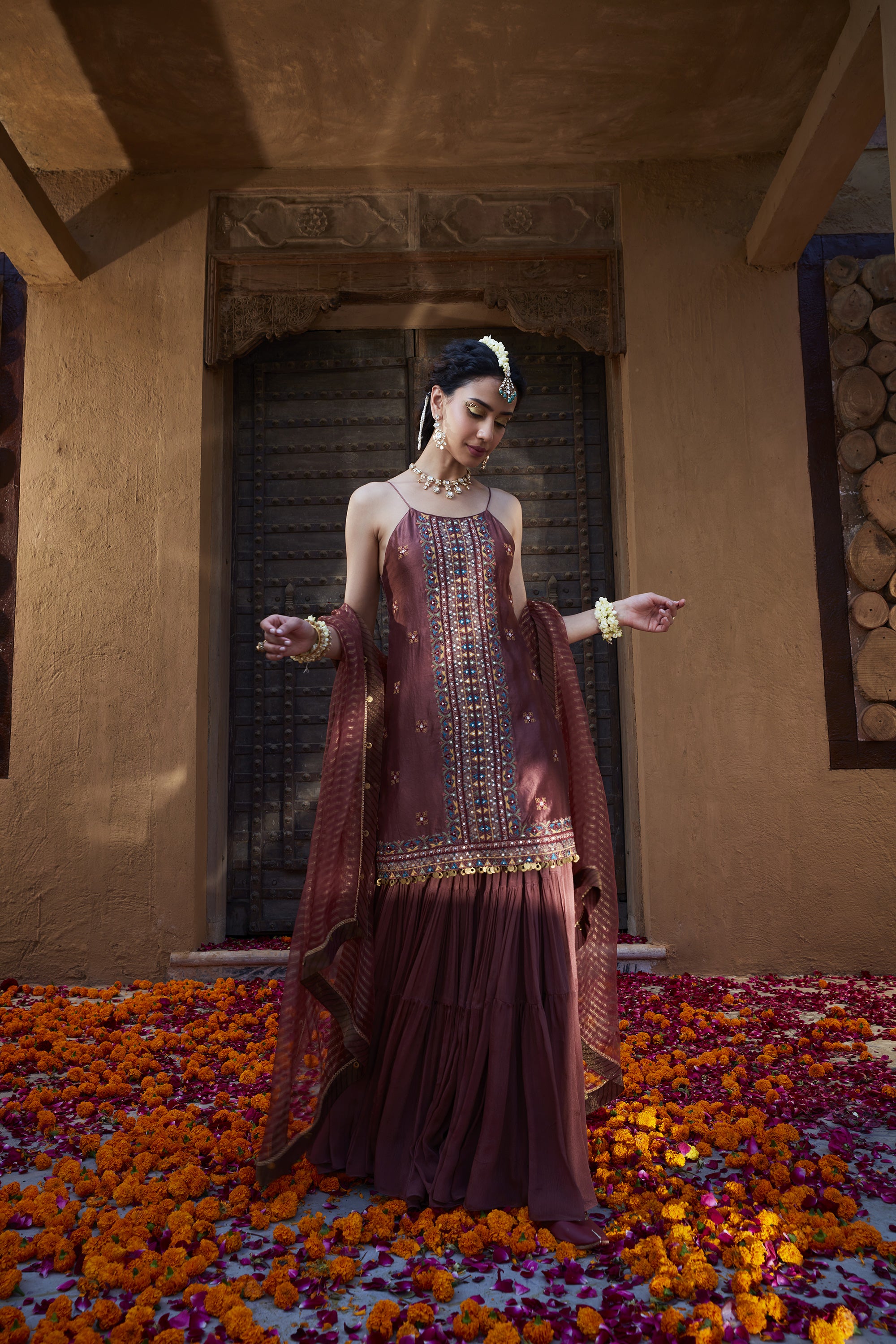Rose_Brown_Multi_Thread_Embroidered_Sharara_Set_Kritika_Dawar