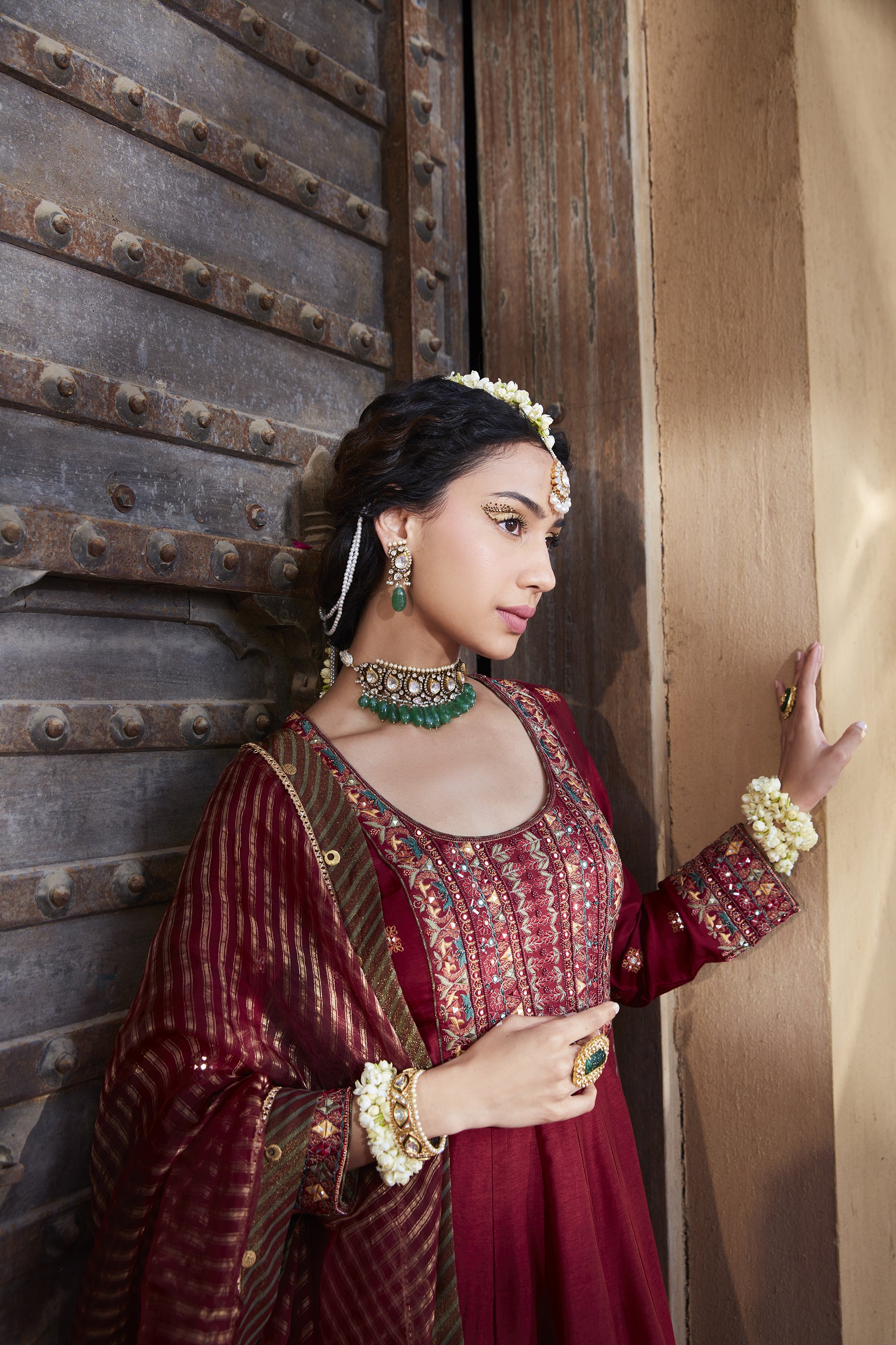 Maroon_Multi_Thread_Embroidered_Anarkali_Set_Kritika_Dawar
