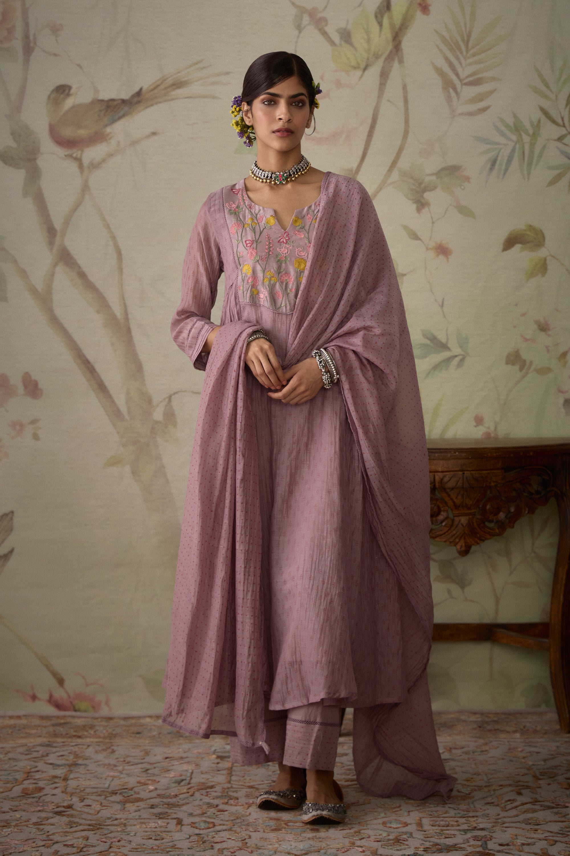 Mauve_Block_Printed_Kurta_Set_Kritika_Dawar