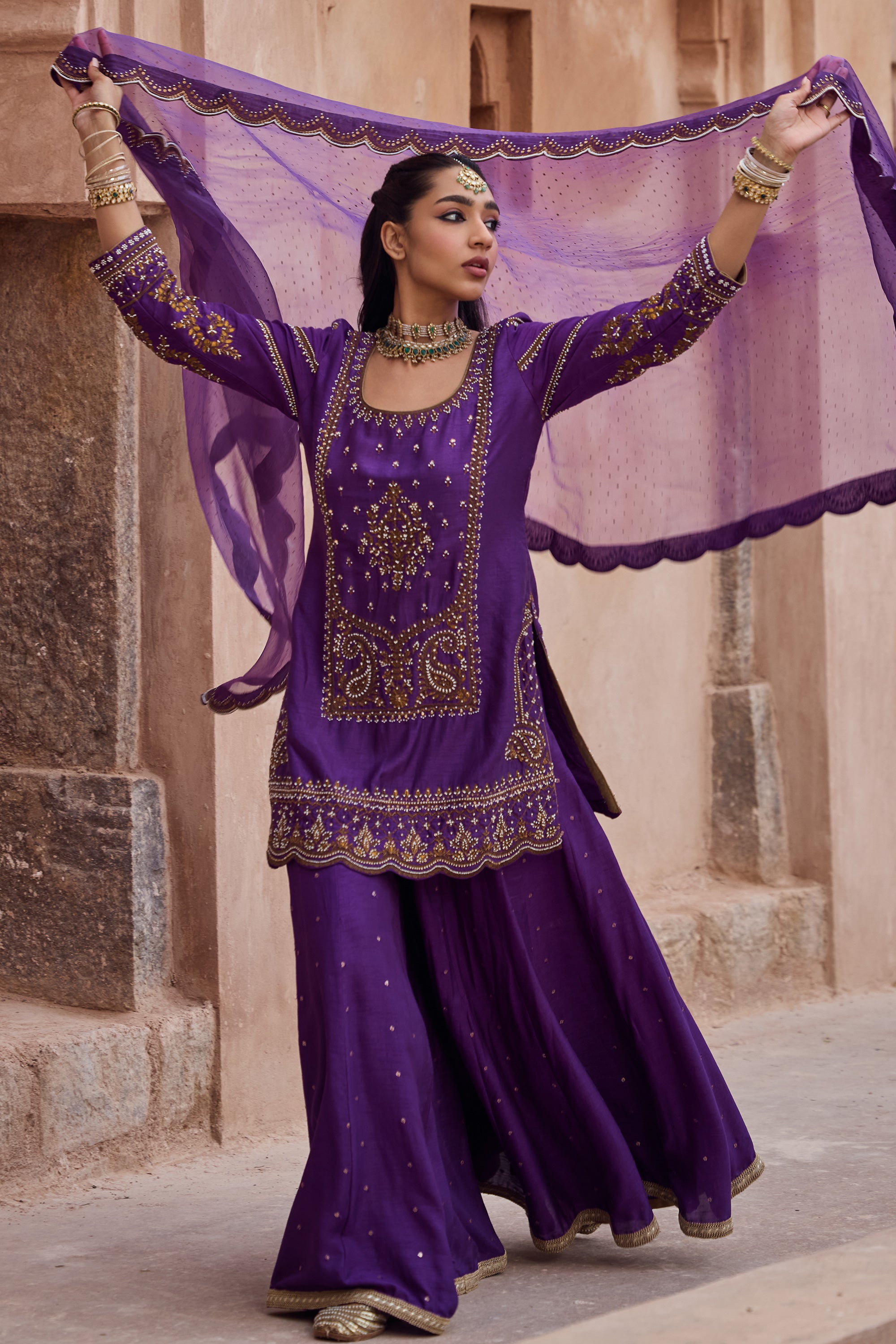 Alaya Sharara Set