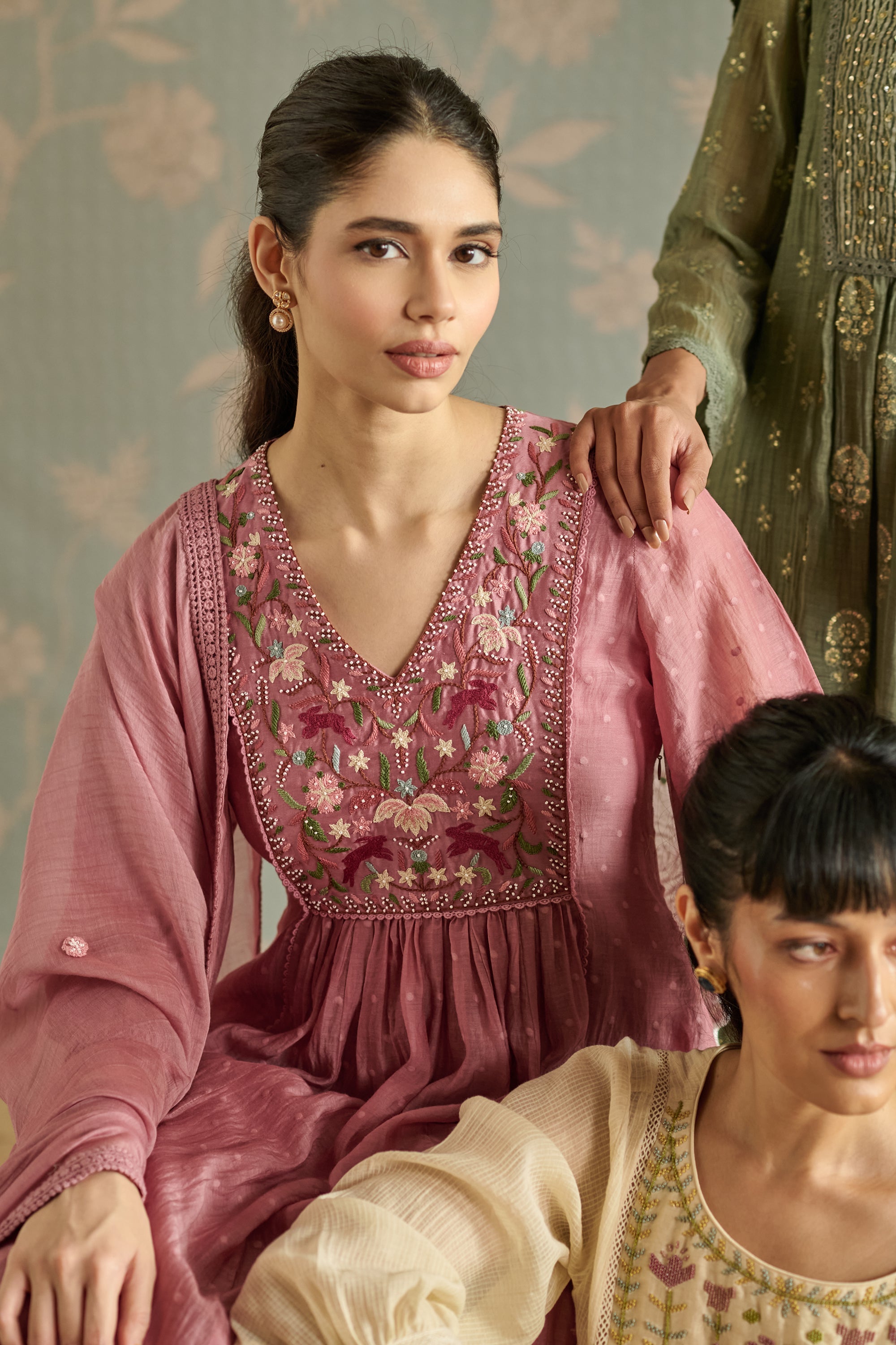 Blush Hand Embroidered Kurta Set