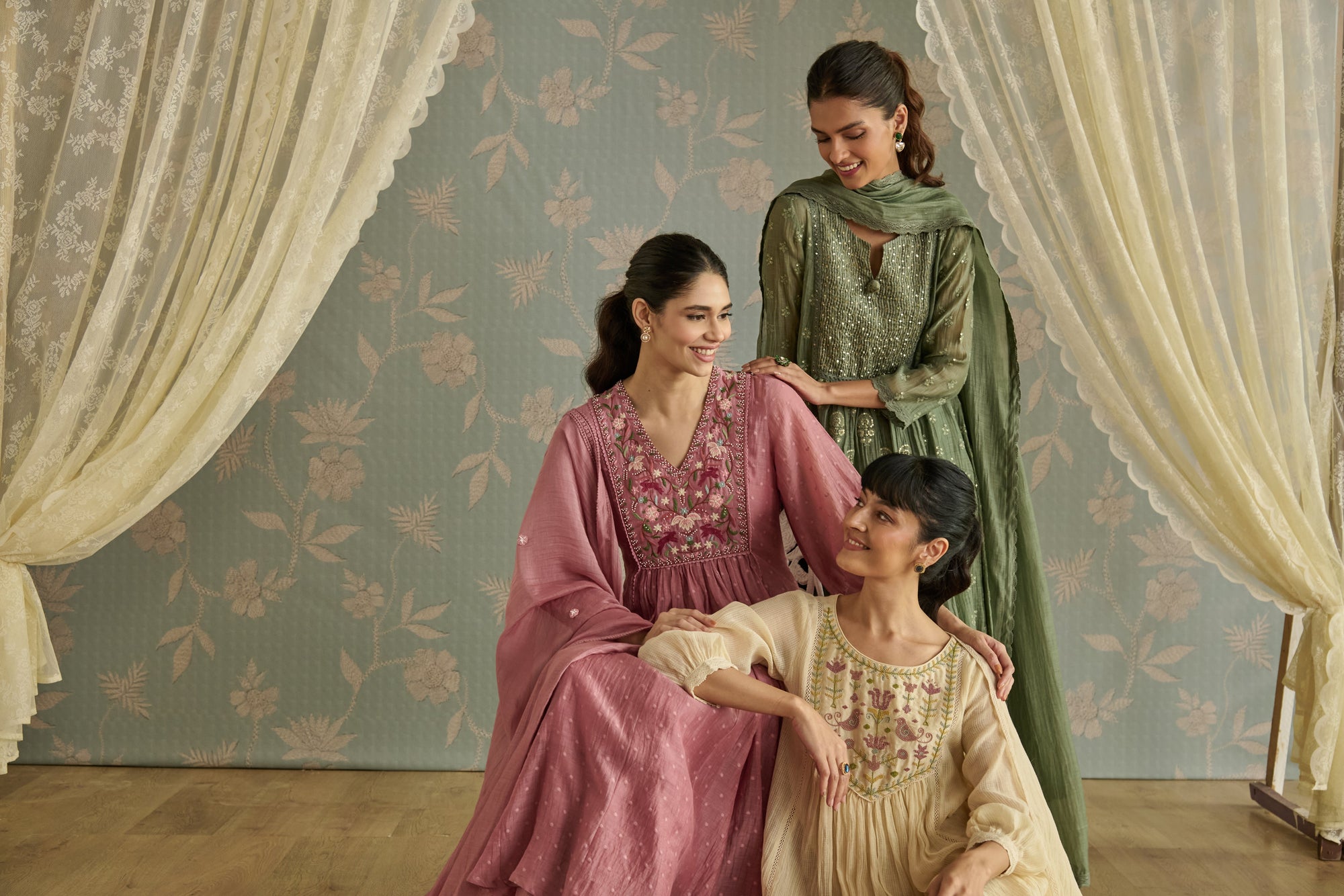 Blush Hand Embroidered Kurta Set