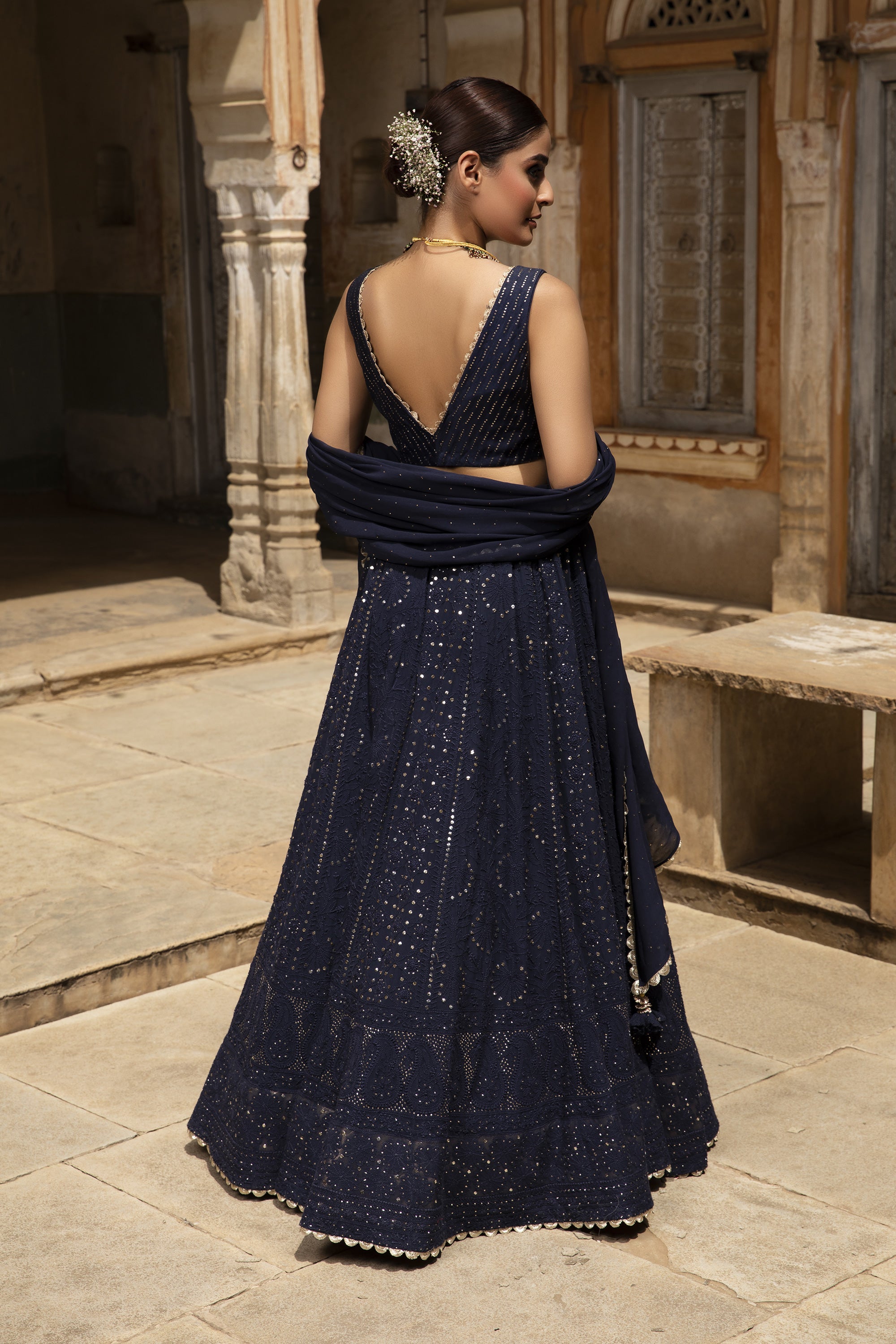 Blue_Embroidered_Lehenga_Set_Kritika_Dawar