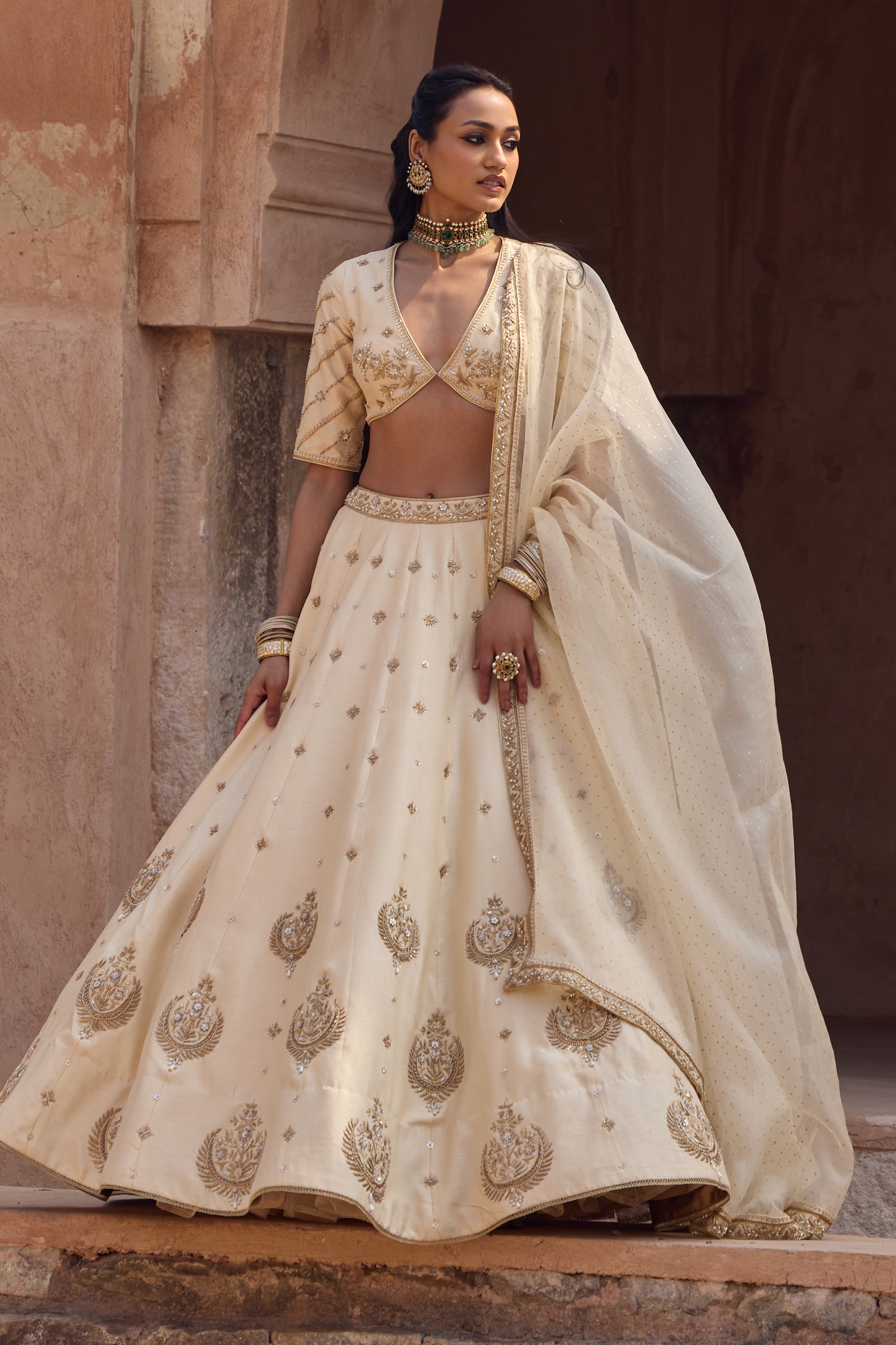 Chand Bari Lehenga Set