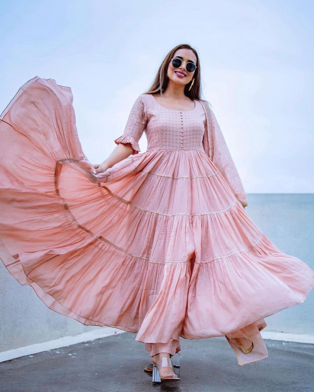  Influencer Priyanka Yadav Wearing Kritika Dawar Outfit