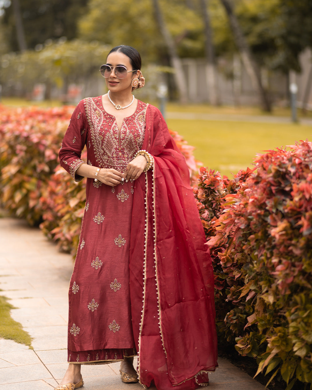 Influencer Priyanka Yadav Wearing Kurta Set in Kritika Dawar 