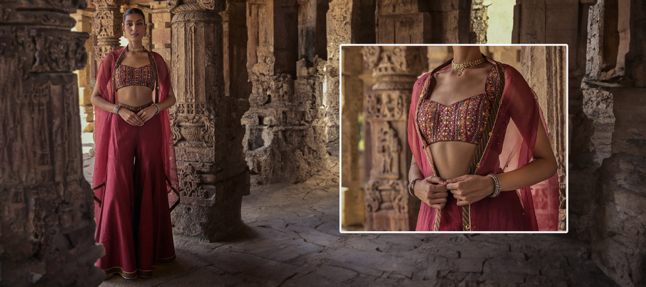 How to Style a Party wear Sharara Set for a Fusion Look