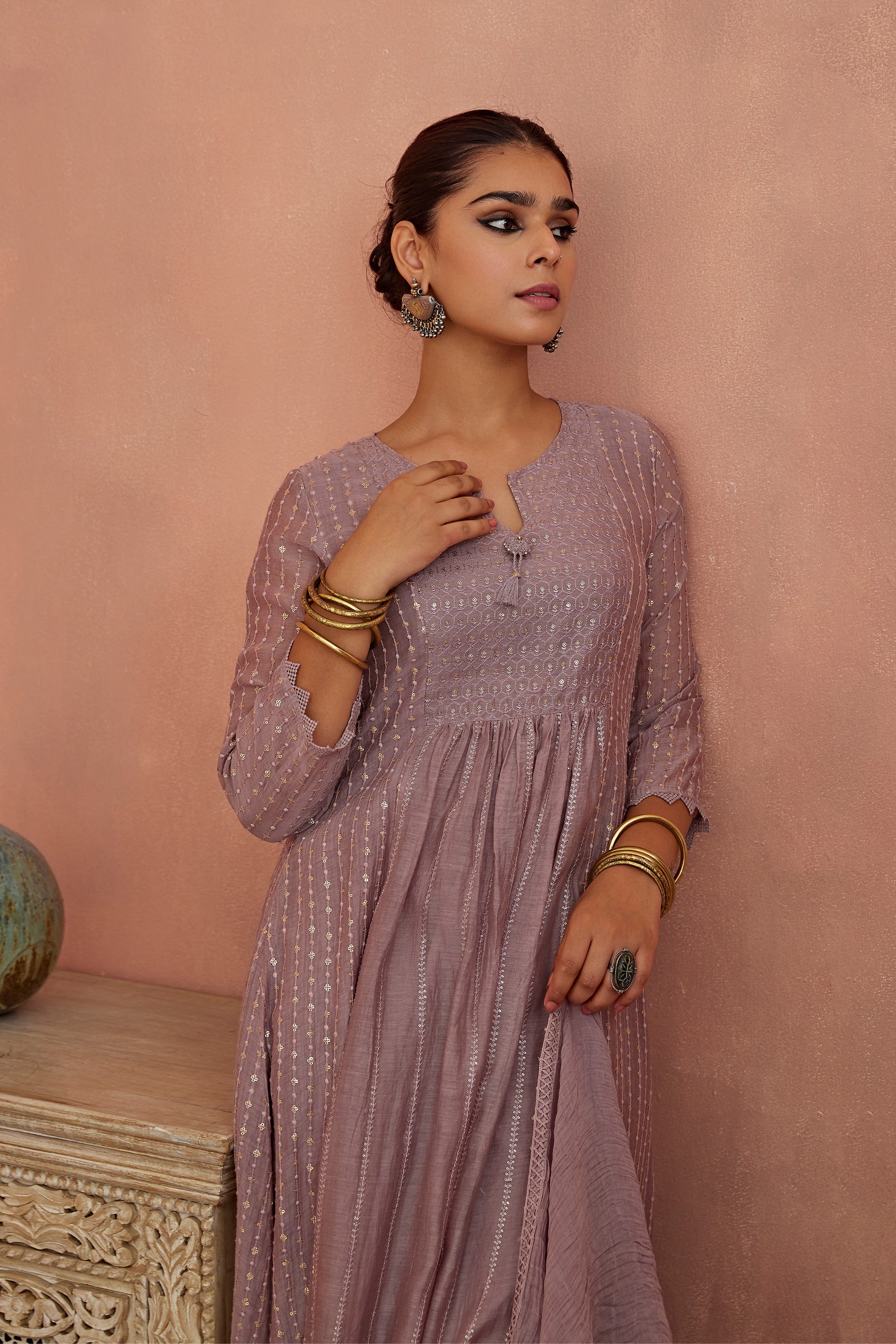 Mauve_A-Line_Kurta_Set_Kritika_Dawar