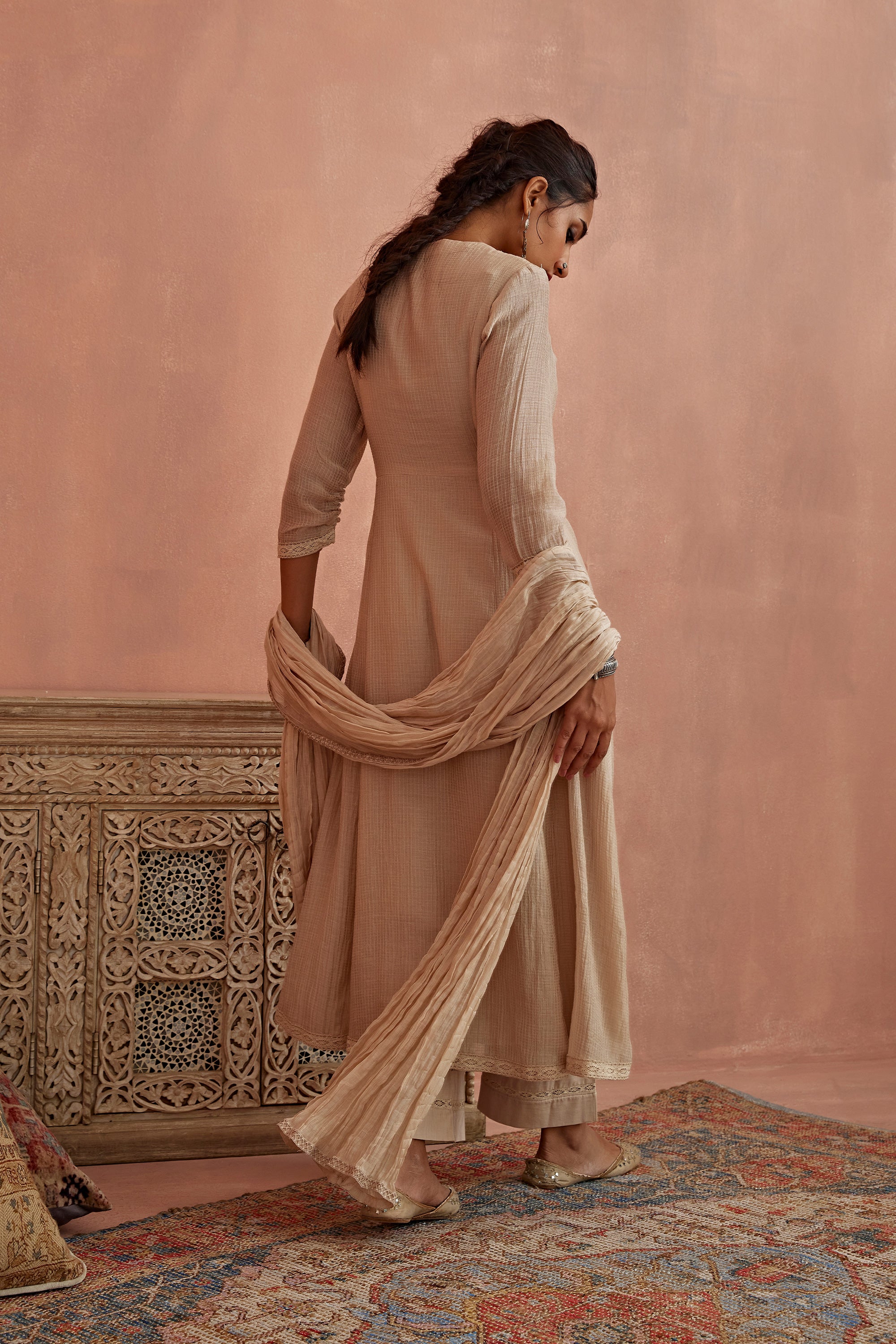 Ivory_Front_Open_Lace_Kurta_Set_Kritika_Dawar