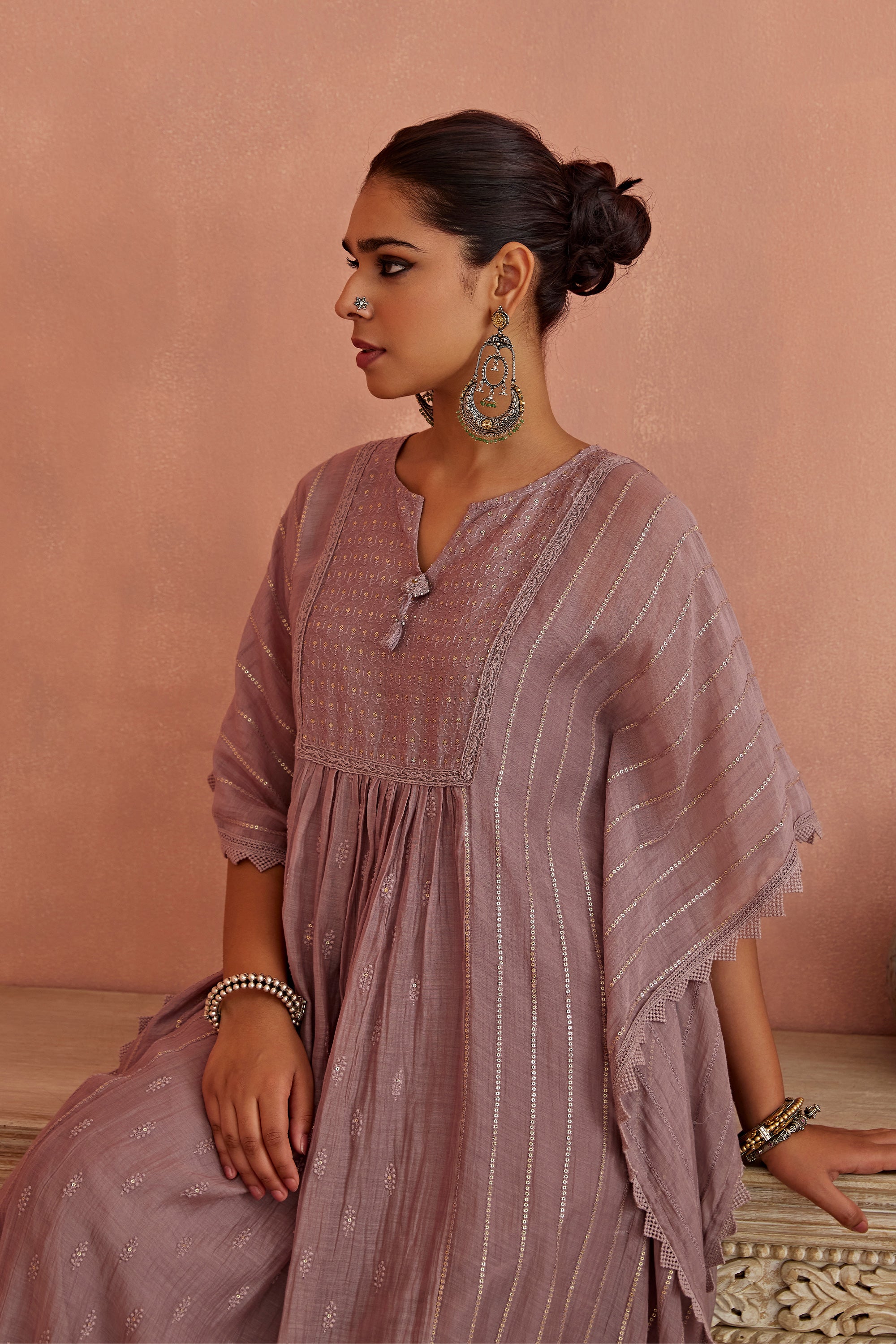 Mauve_Chanderi_Kaftaan_Kritika_Dawar