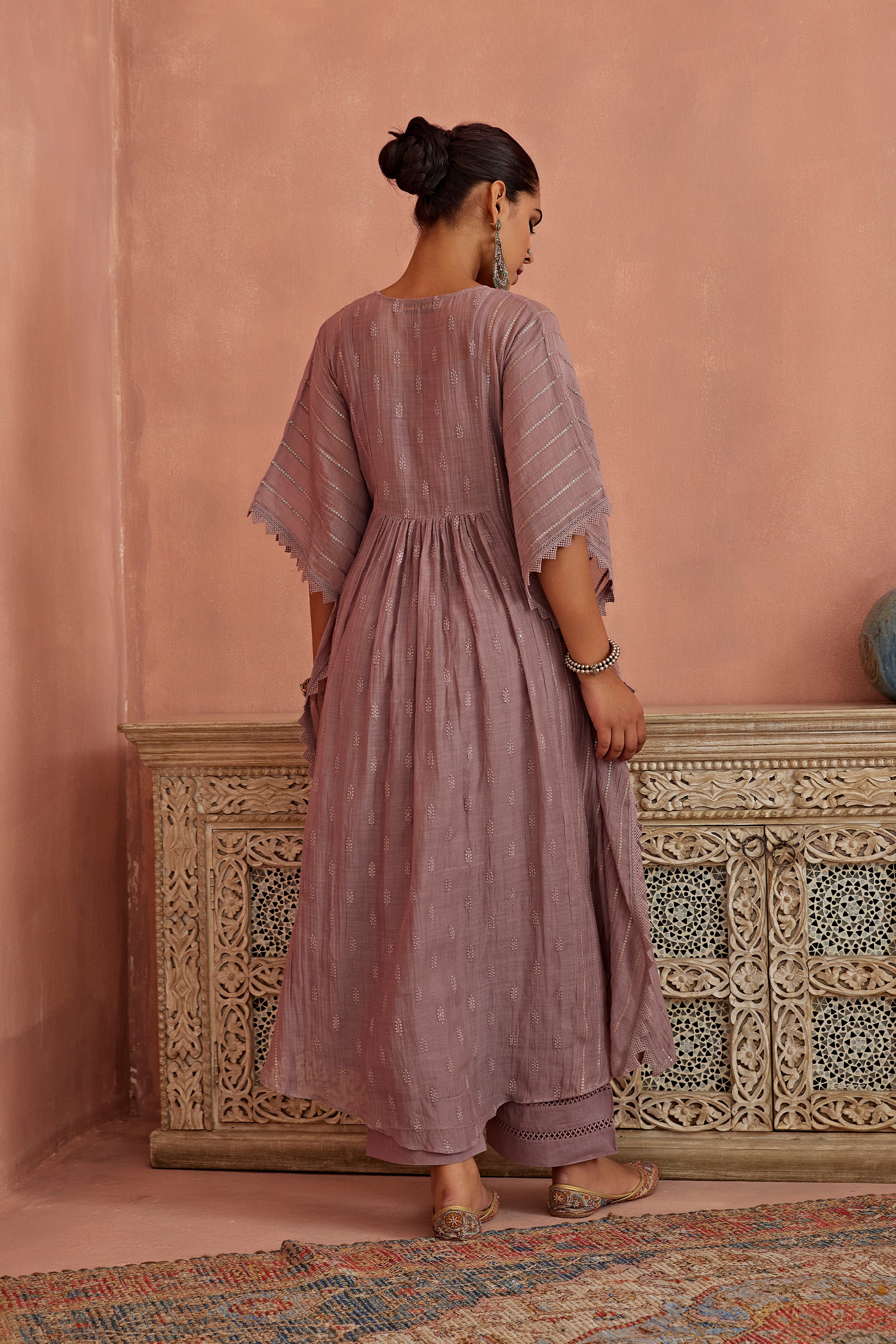 Mauve_Chanderi_Kaftaan_Kritika_Dawar