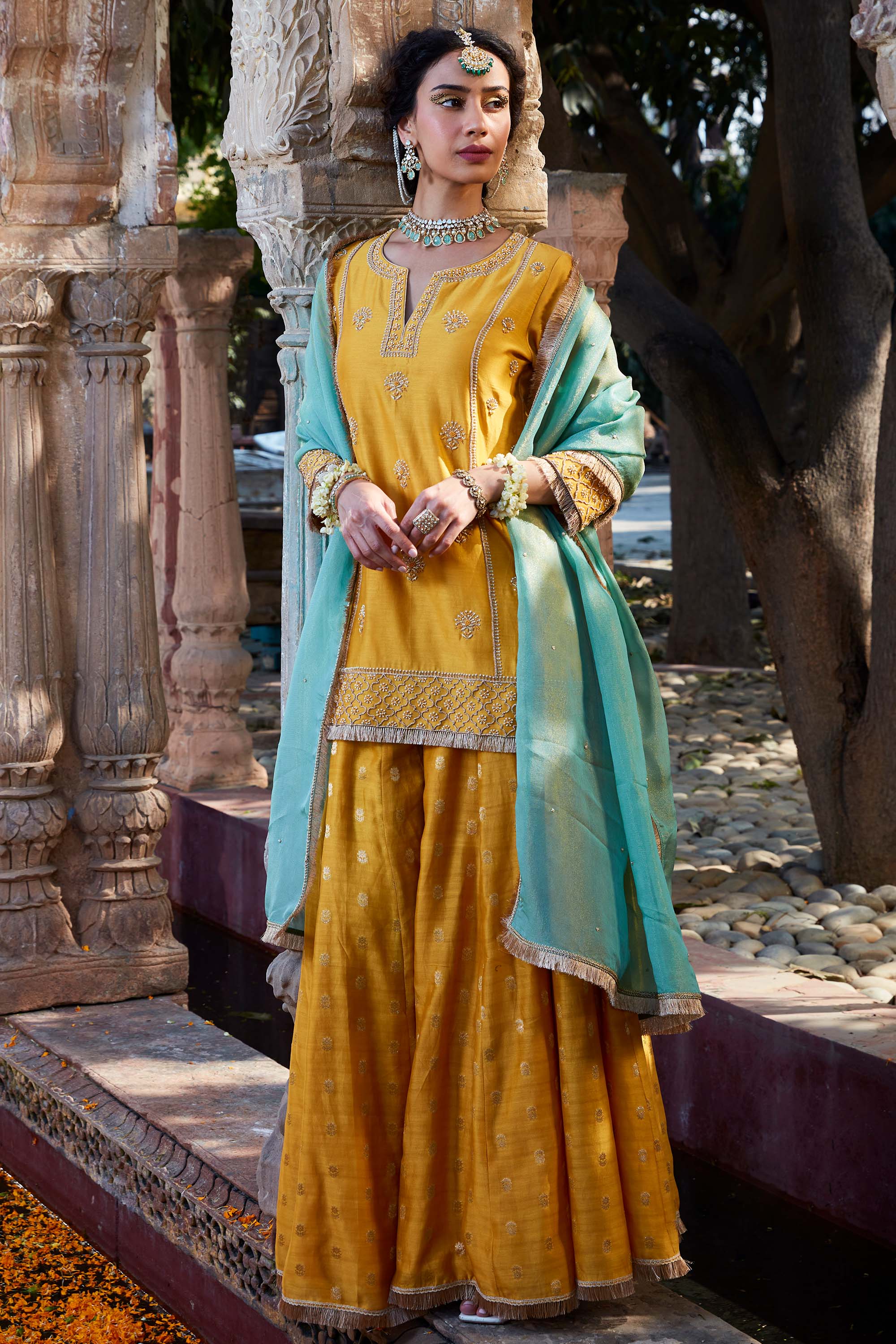 Yellow_Banarsi_Sharara_Kritika_Dawar