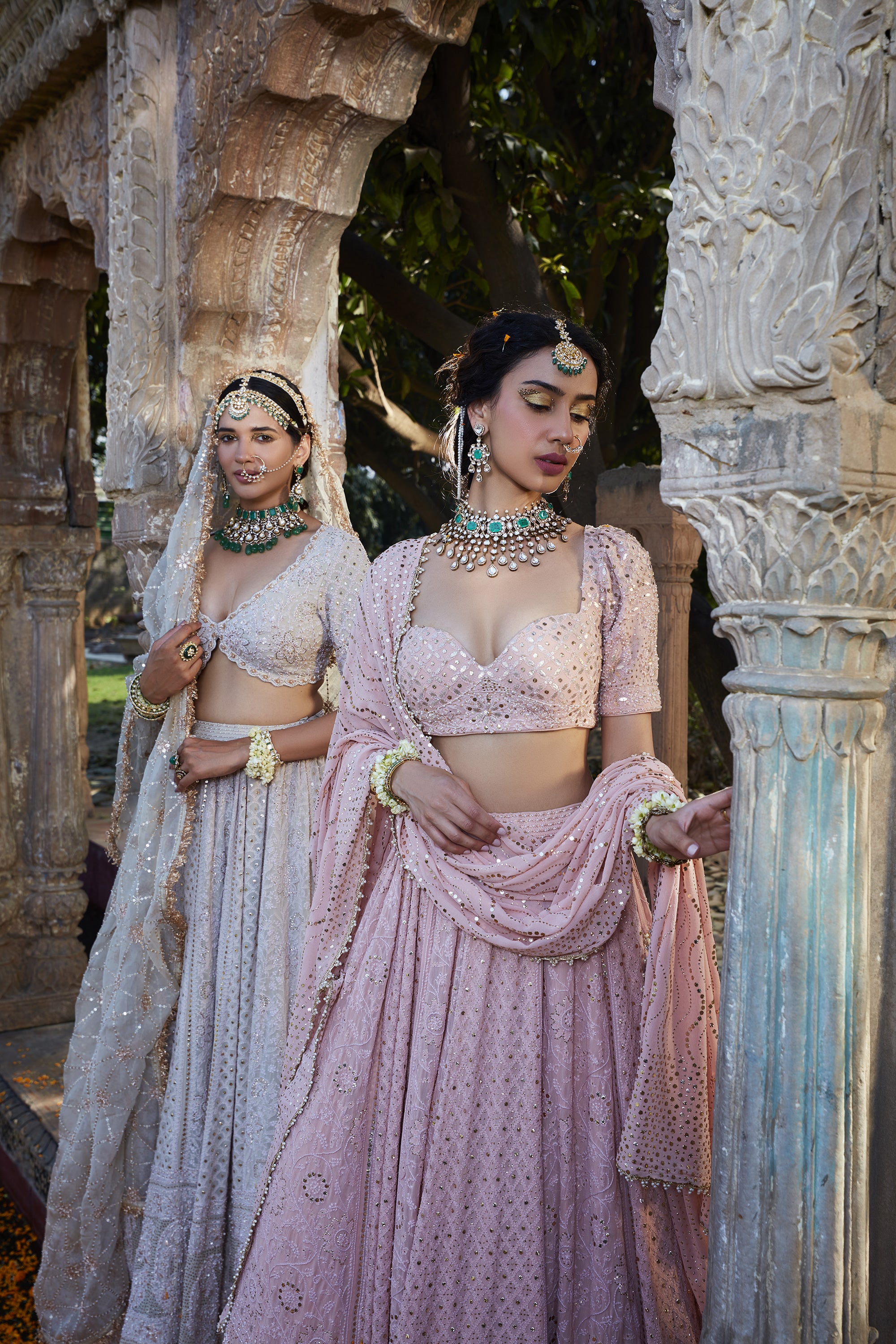 Ivory Chikankari Lehenga