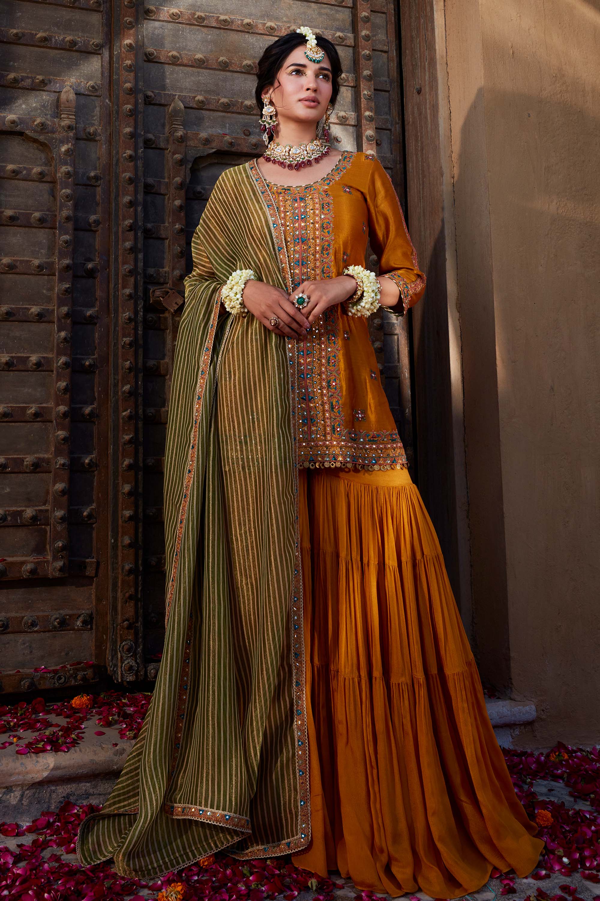 Mustard_Yellow_Multi_Thread_Embroidered_Sharara_Set_Kritika_Dawar
