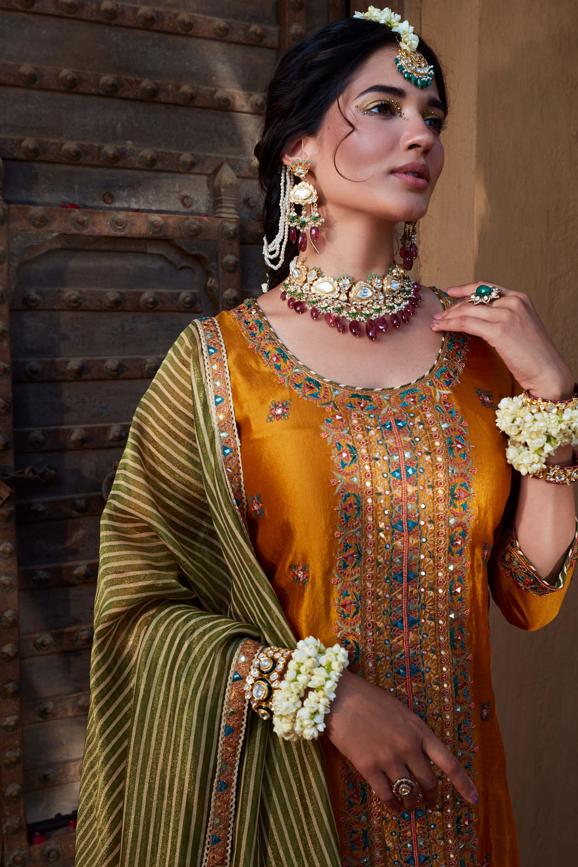 Mustard_Yellow_Multi_Thread_Embroidered_Sharara_Set_Kritika_Dawar
