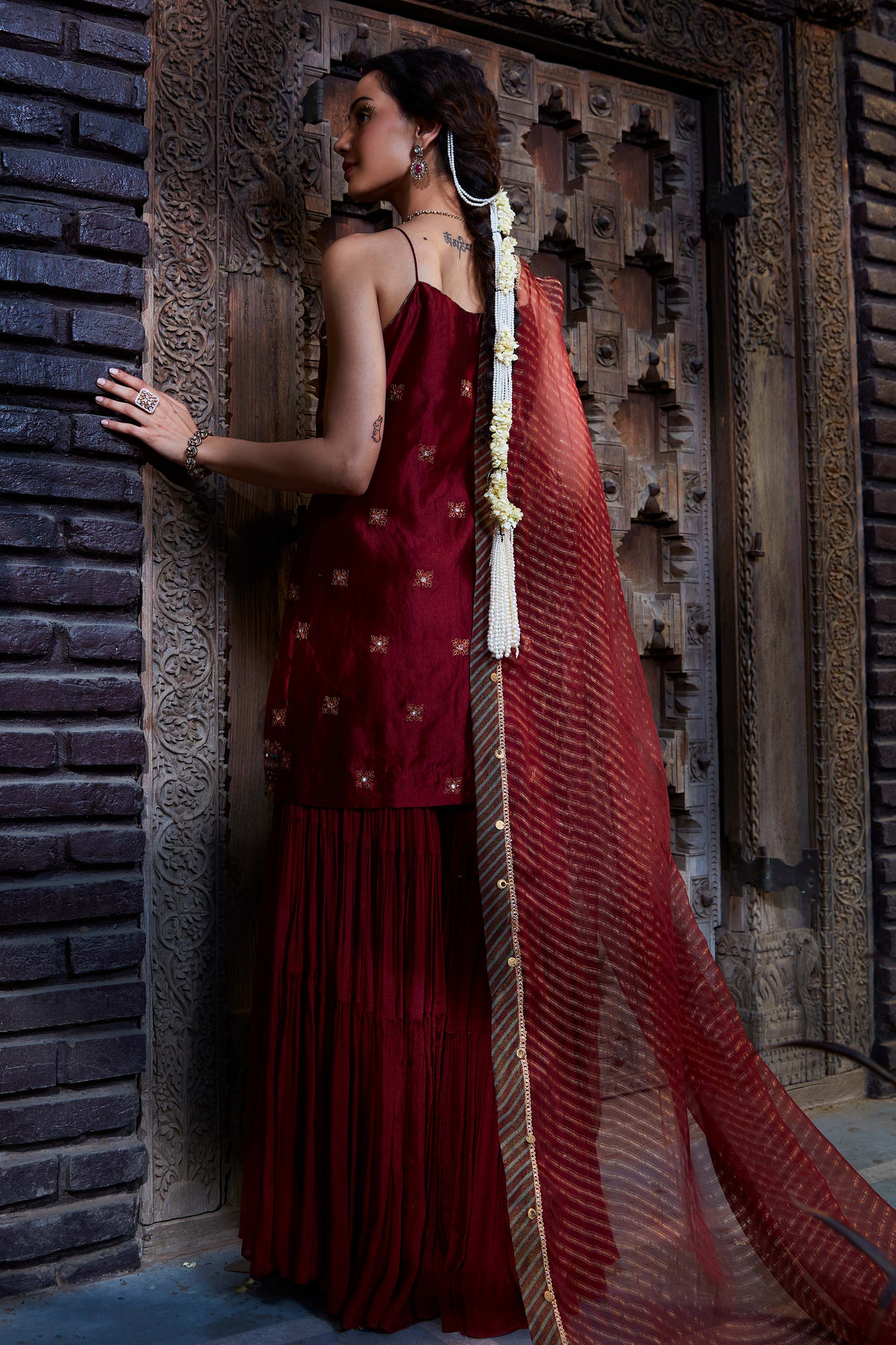 Maroon_Multi_Thread_Embroidered_Sharara_Set_Kritika_Dawar