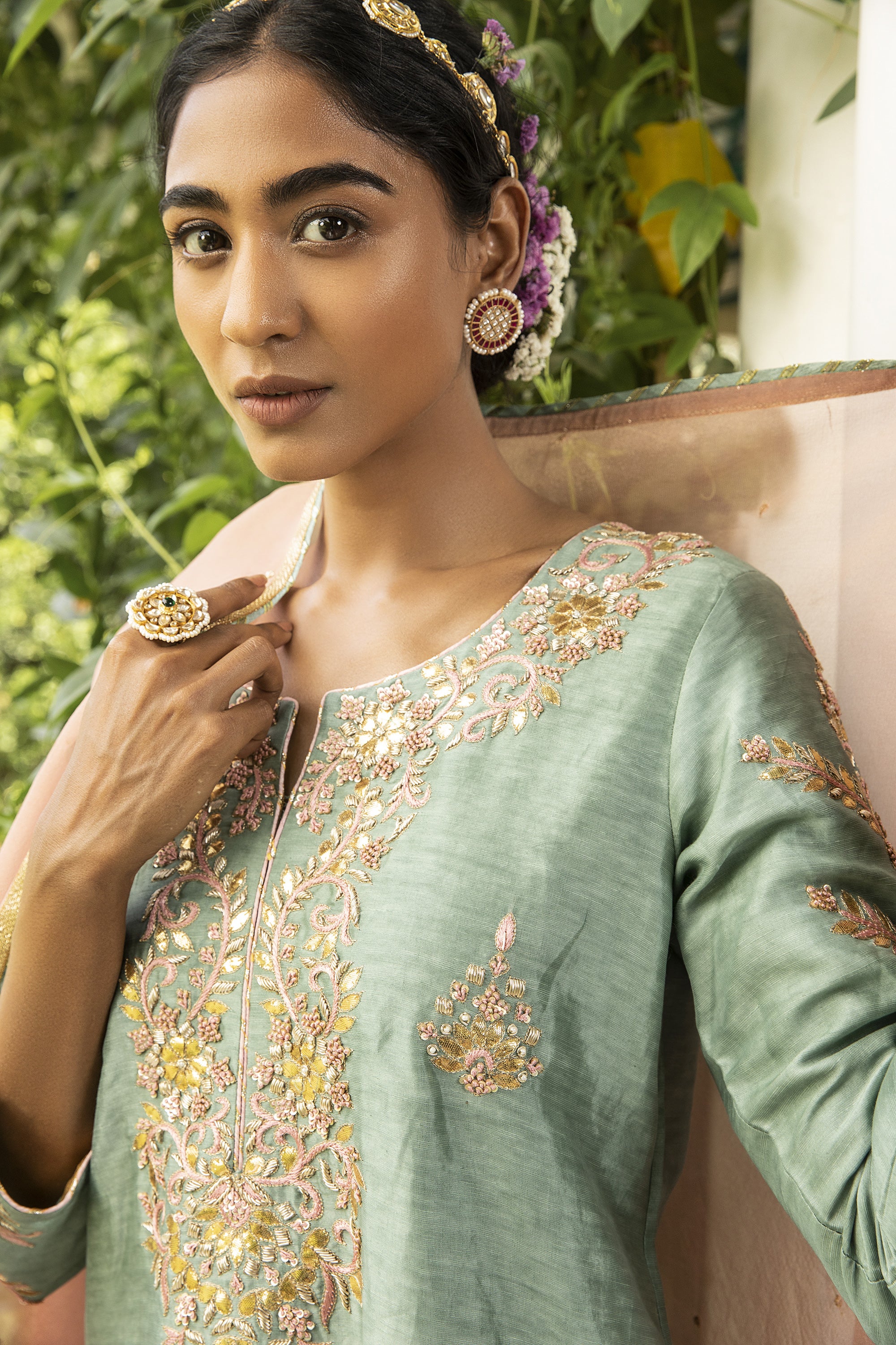 Blue_Linen_Silk_Kurta_Set_Kritika_Dawar