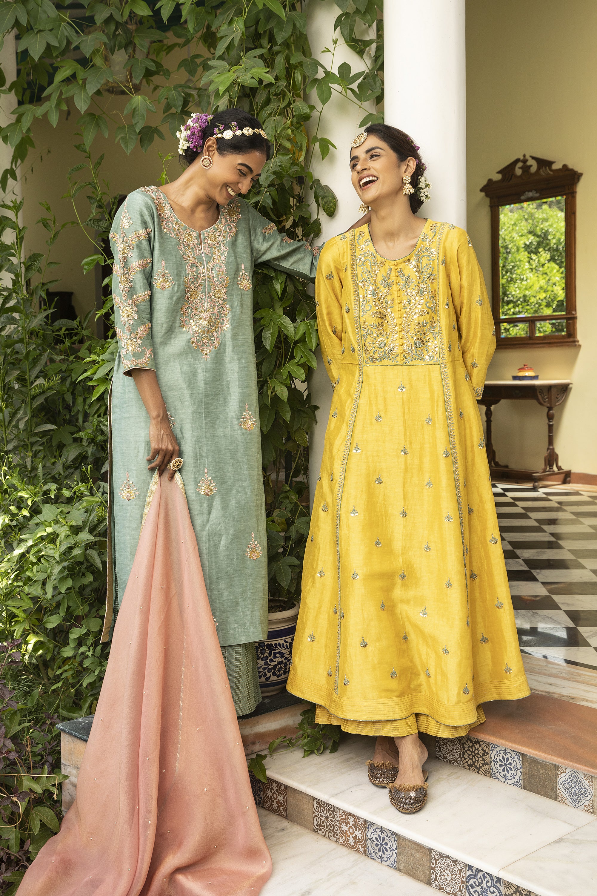 Yellow_Linen_Silk_Kurta_Set_Kritika_Dawar