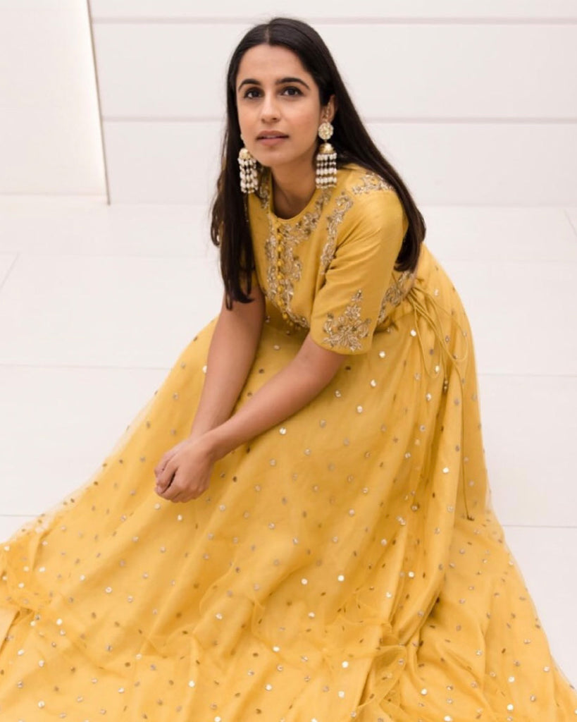 Influencer Gopalika-Virmani Wearing Kritika Dawar Outfit