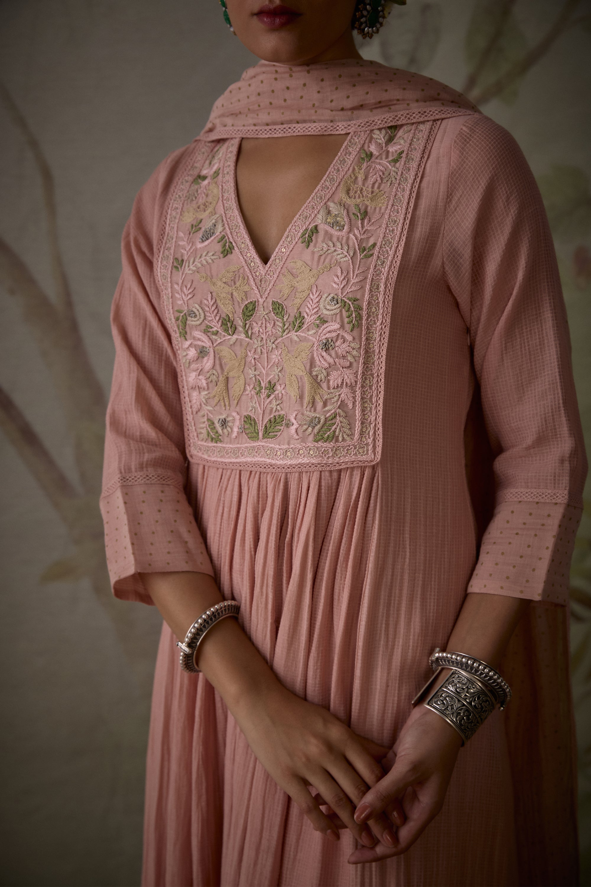 Pink_Hand_Embroidered_A-Line_Kurta_Set_Kritika_Dawar