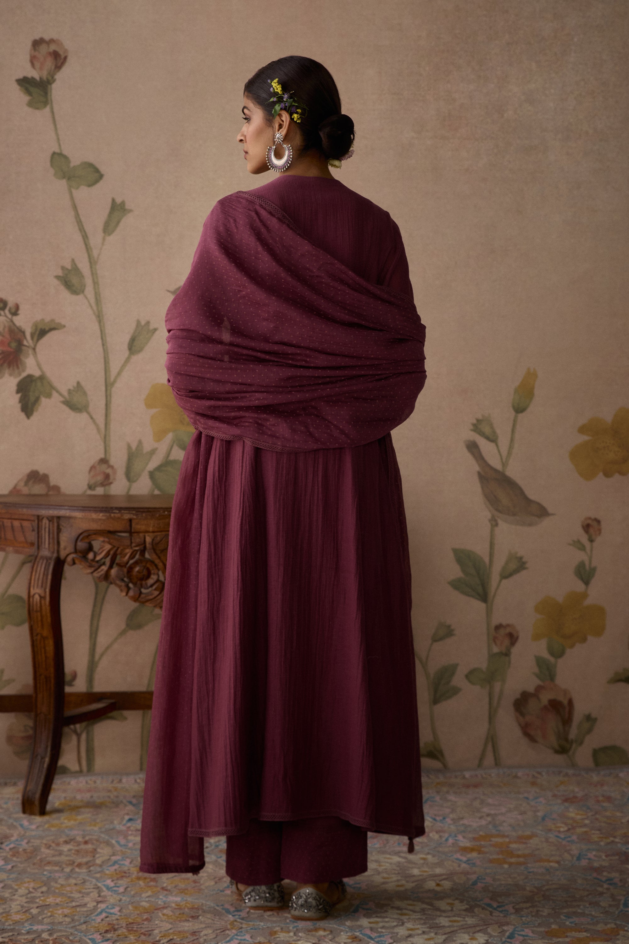 Wine_Hand_Embroidered_A-Line_Kurta_Set_Kritika_Dawar