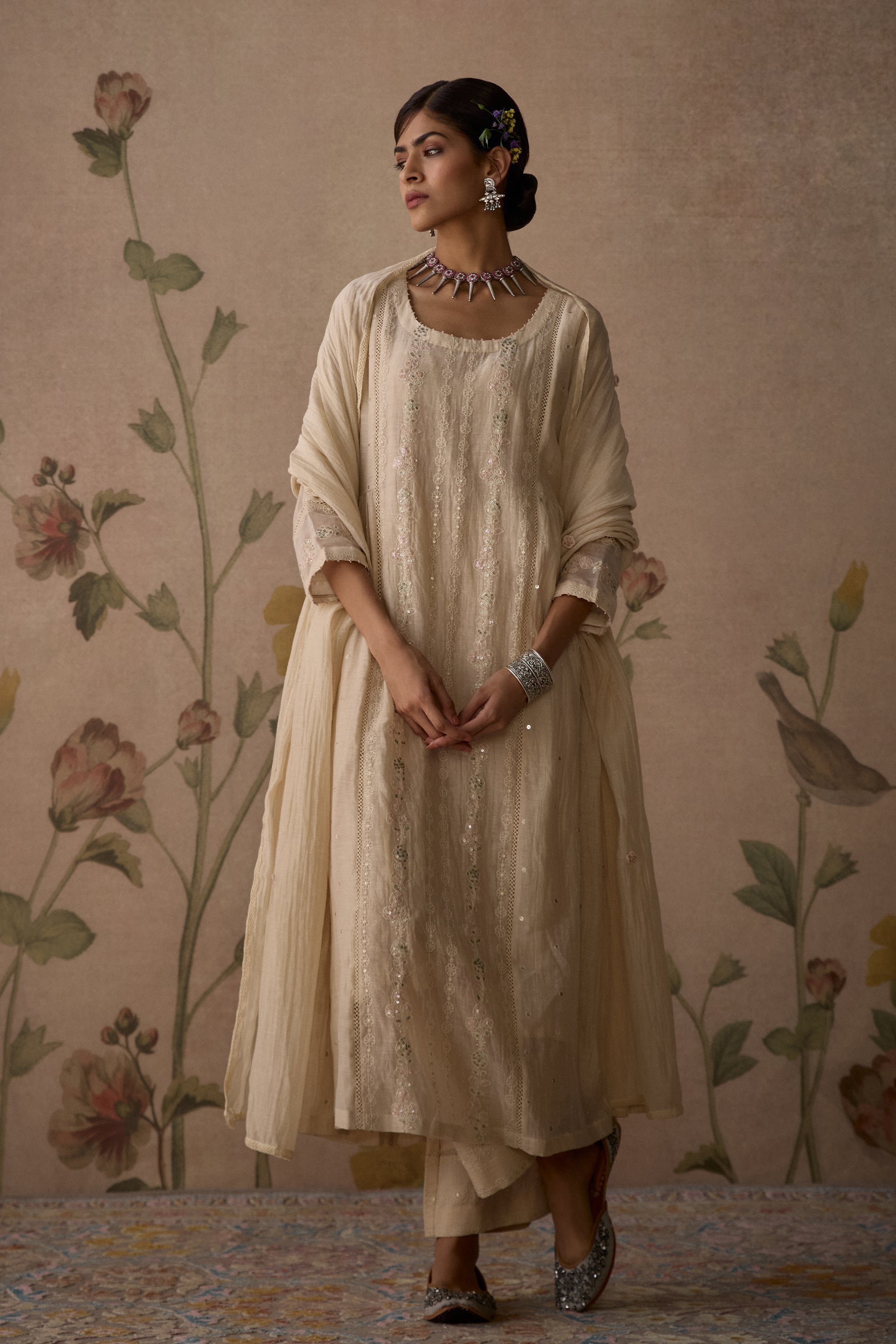 Ivory_Chanderi_Panelled_Kurta_Set_Kritika_Dawar