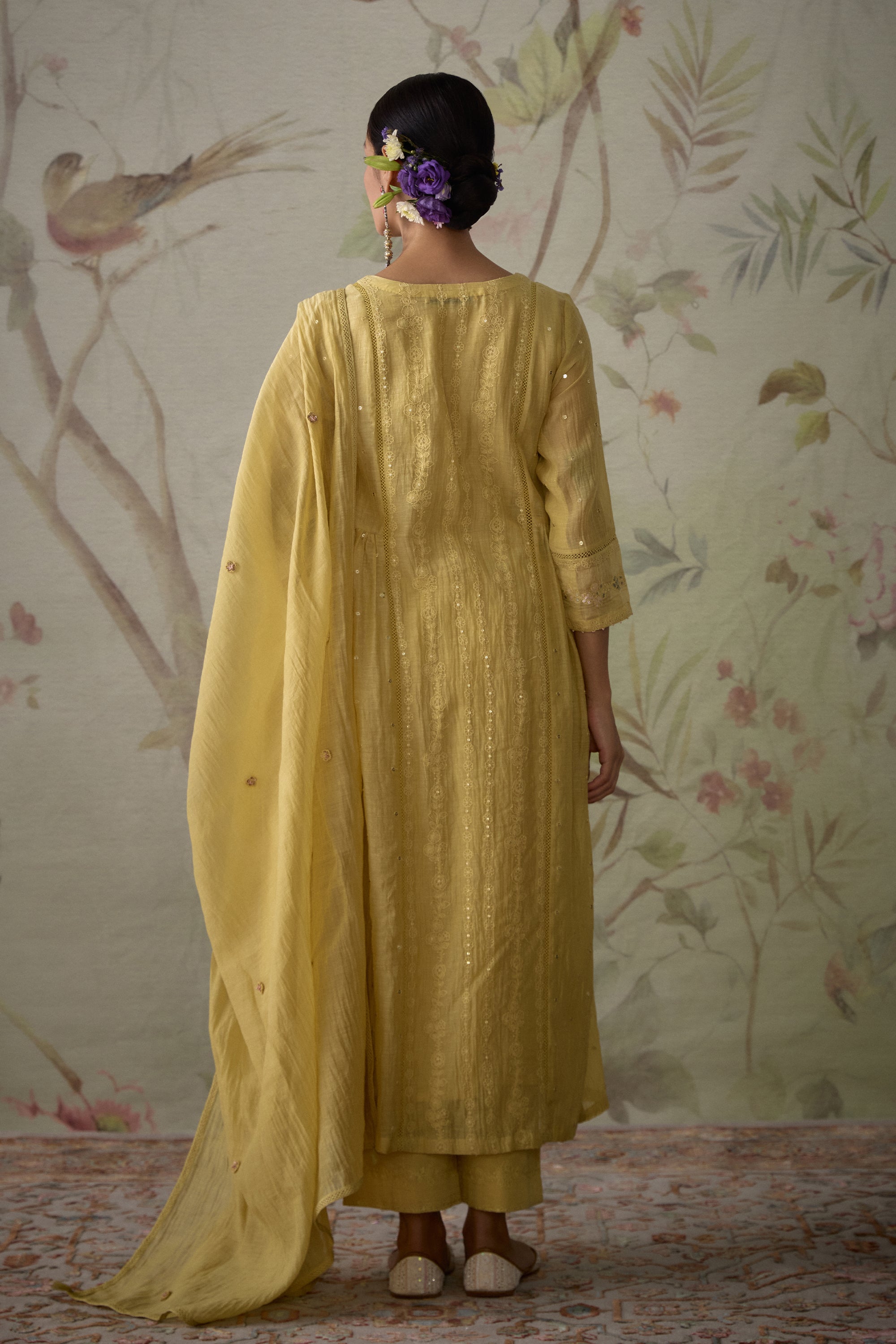 Lemon_Yellow_Chanderi_Panelled_Kurta_Set_Kritika_Dawar