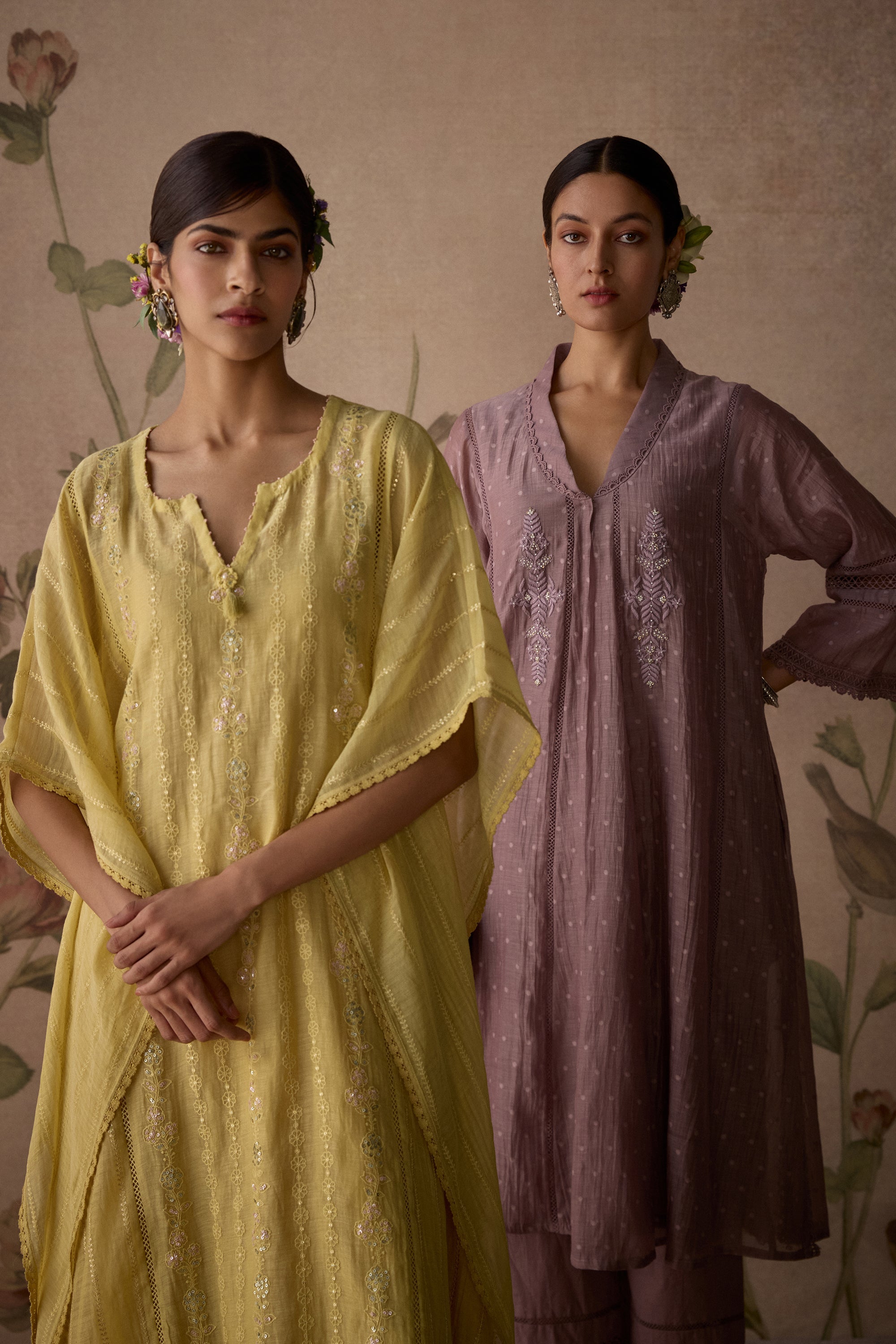 Lemon_Yellow_Floral_Hand_Embroidered_Kaftaan_Kritika_Dawar