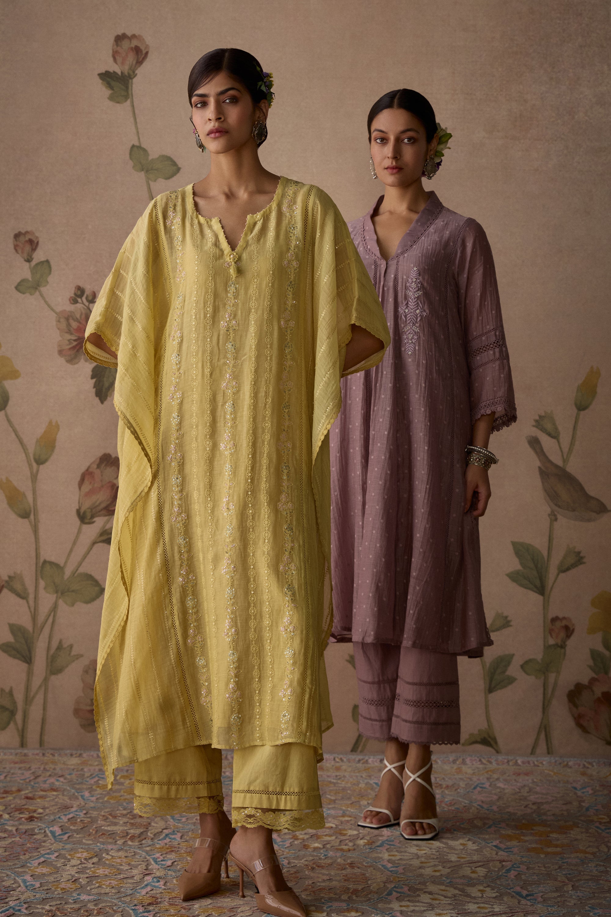Lemon_Yellow_Floral_Hand_Embroidered_Kaftaan_Kritika_Dawar
