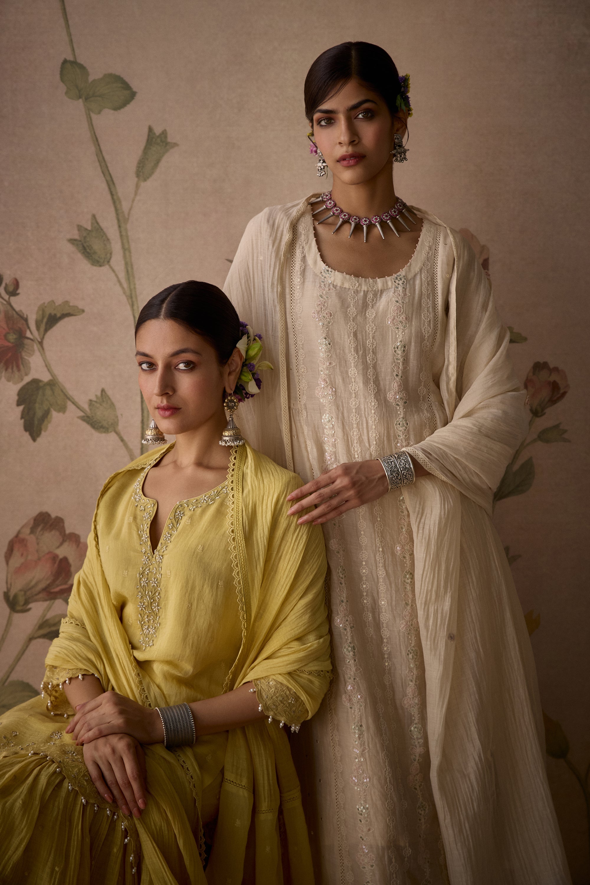 Ivory_Chanderi_Panelled_Kurta_Set_Kritika_Dawar