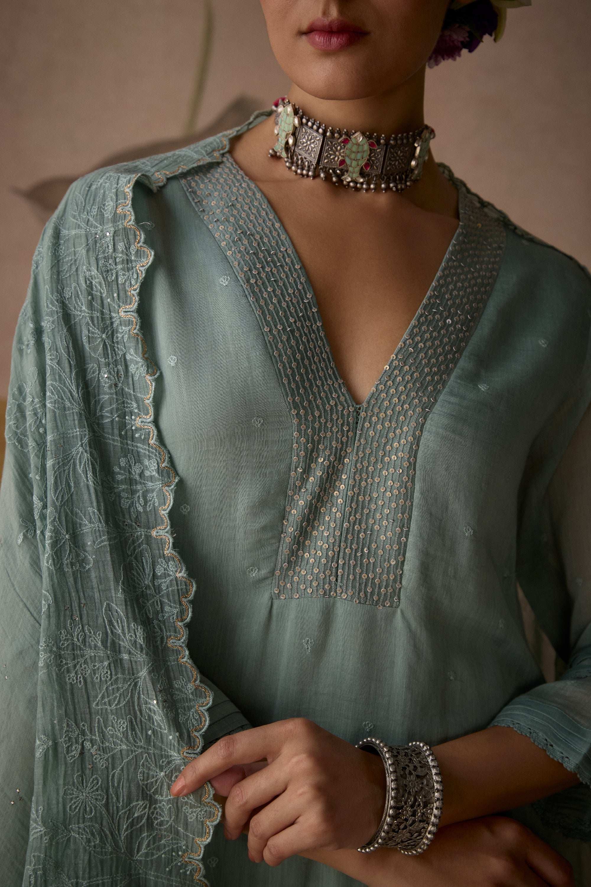 Powder_Blue_Hand_Embroiderd_Scalloped_Kurta_Set_Kritika_Dawar