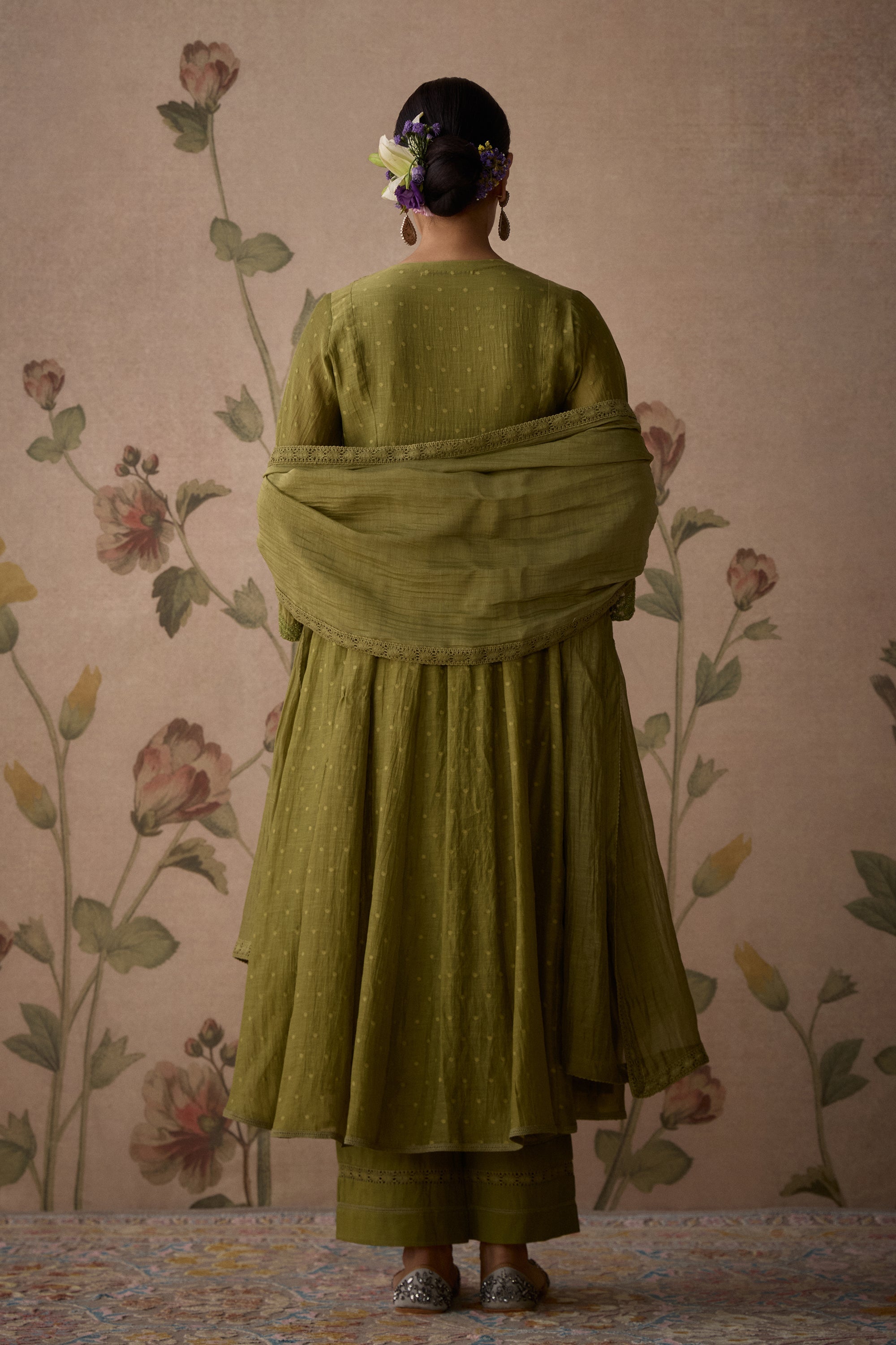 Green_Chanderi_Lace_A-Line_Kurta_Set_Kritika_Dawar