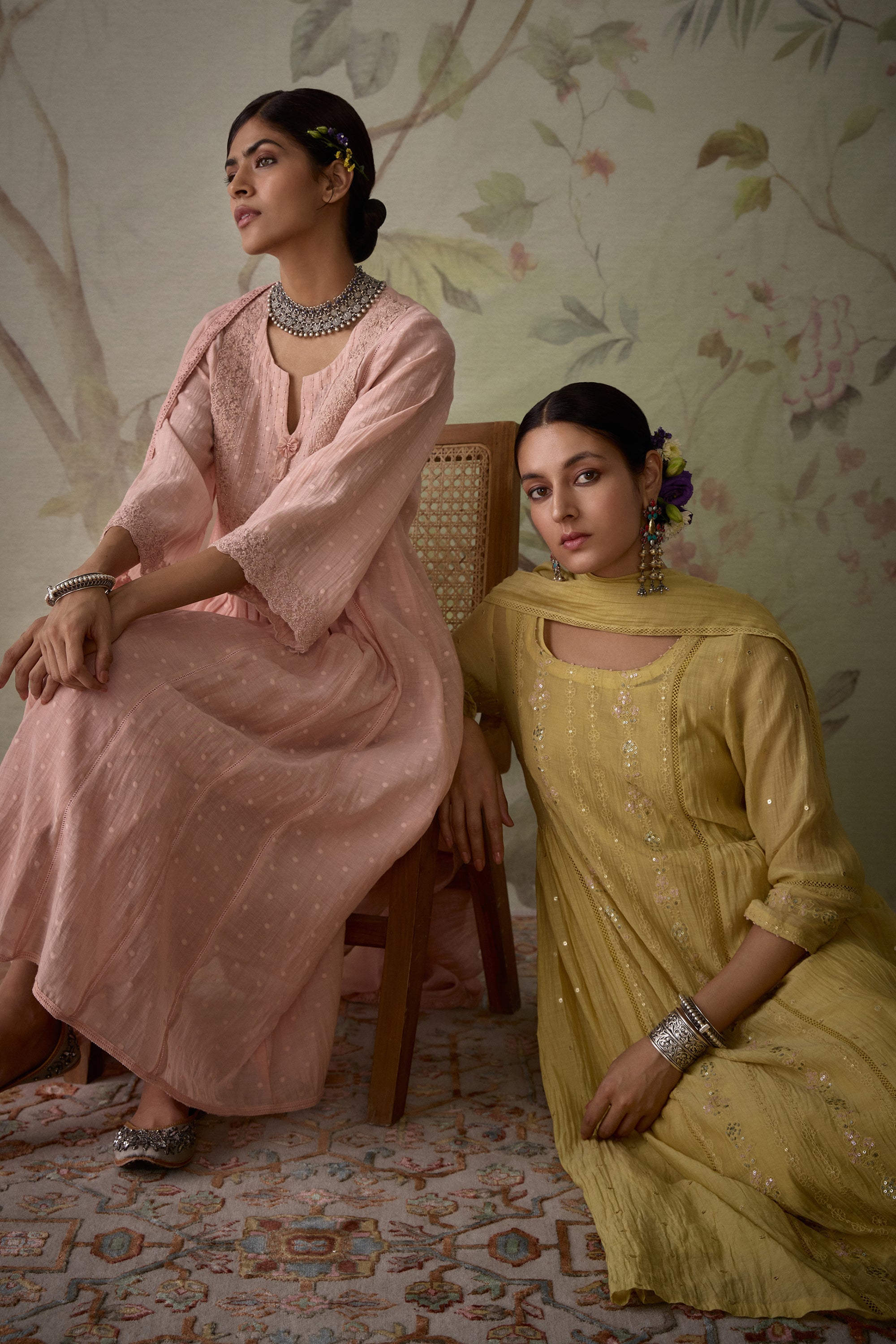 Lemon_Yellow_Chanderi_Panelled_Kurta_Set_Kritika_Dawar