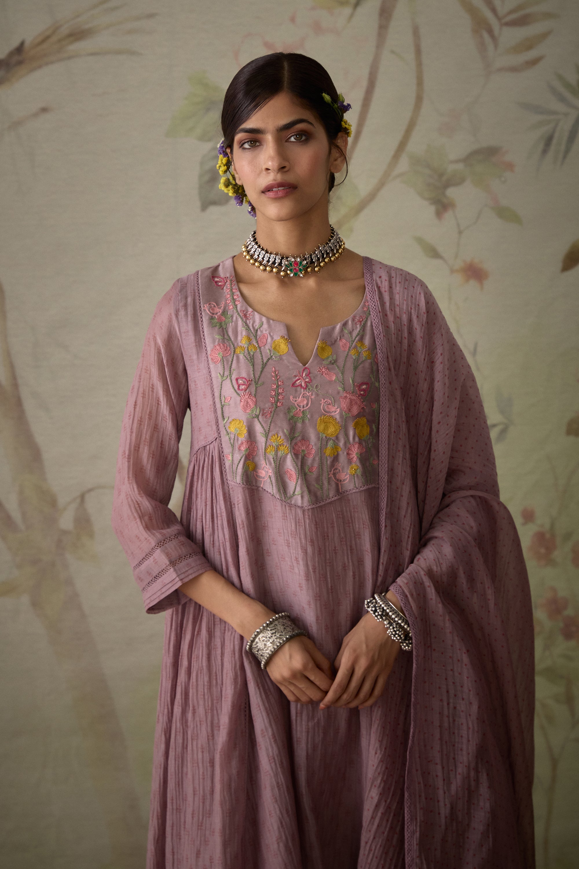 Mauve_Block_Printed_Kurta_Set_Kritika_Dawar
