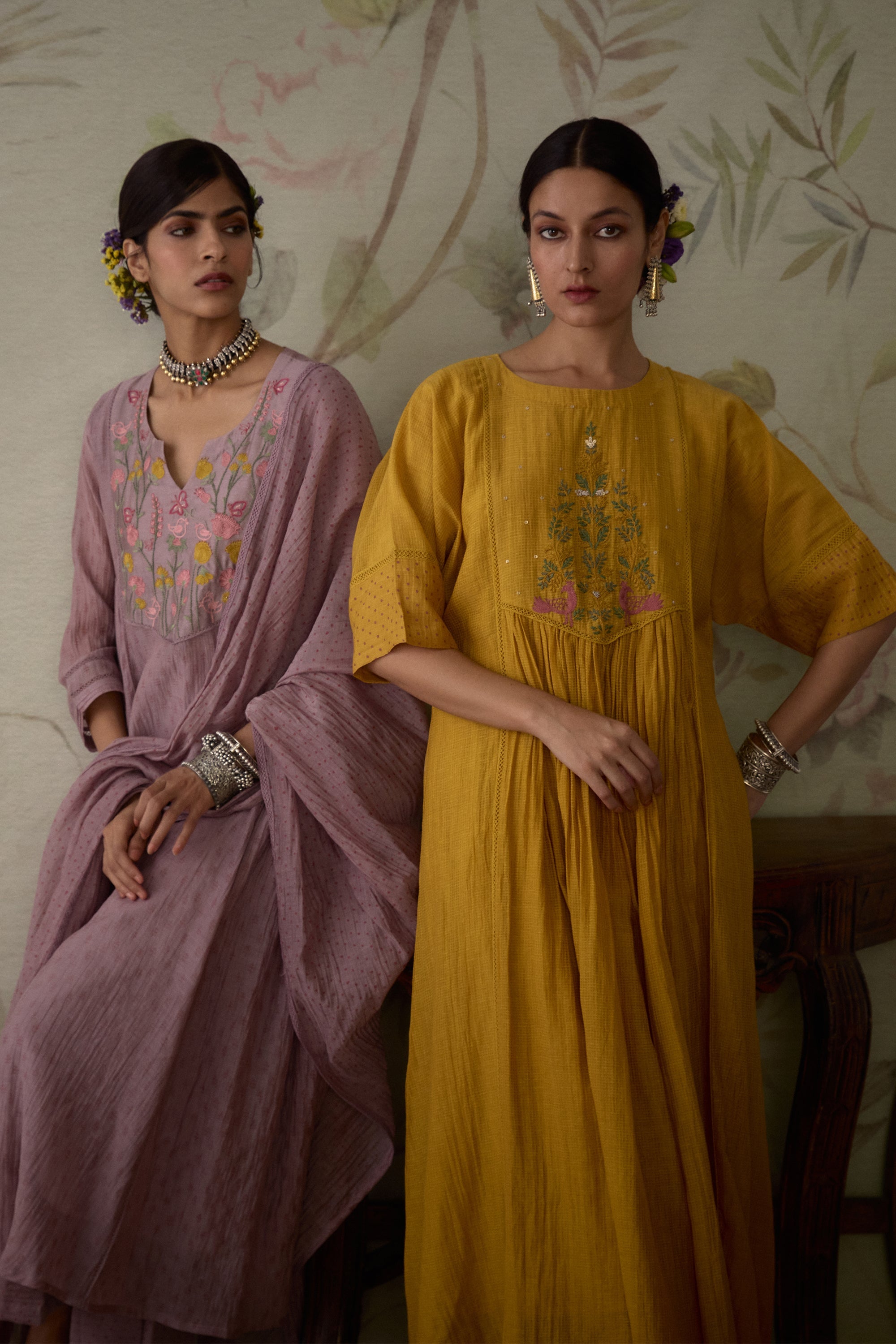 Mauve_Block_Printed_Kurta_Set_Kritika_Dawar