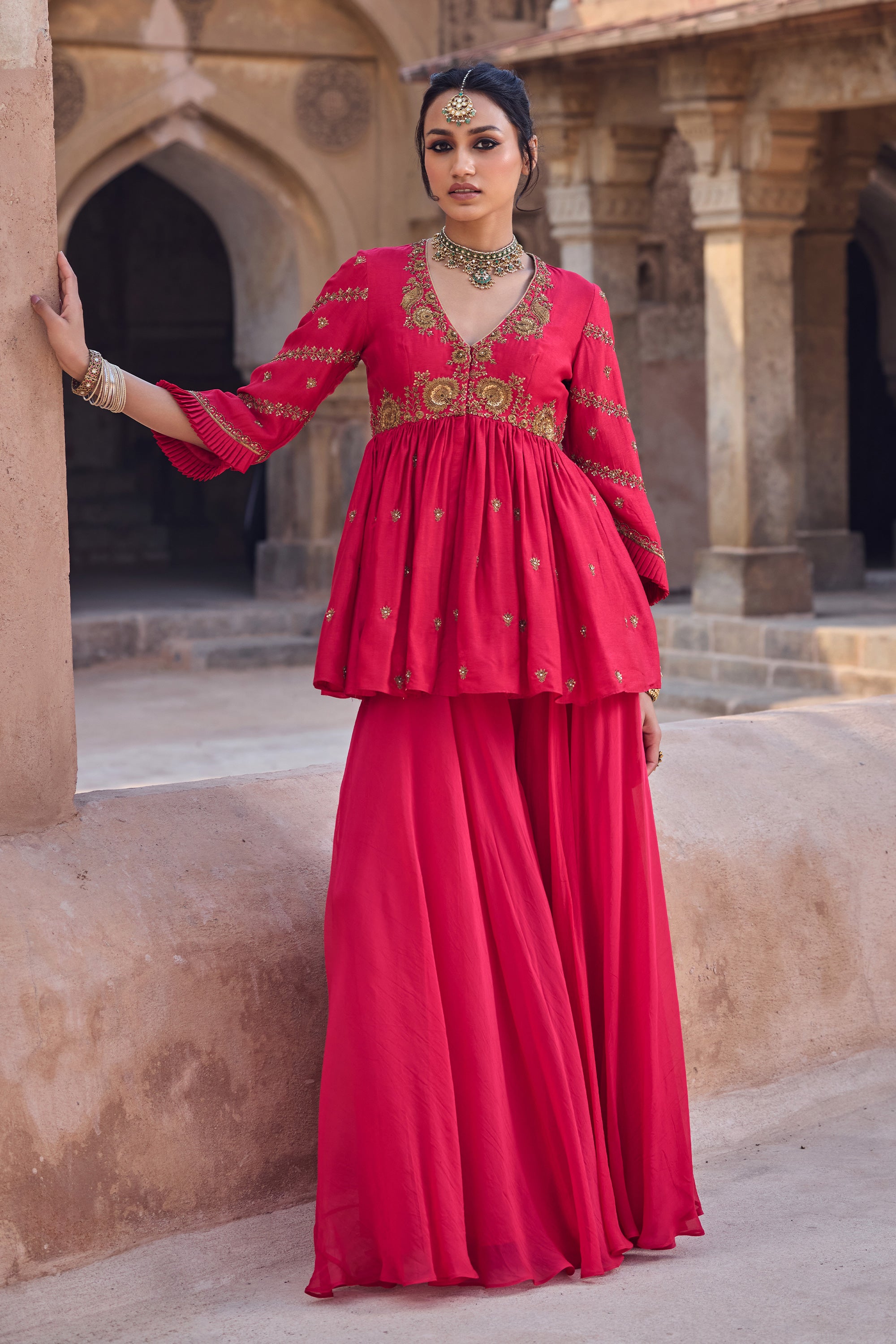 Amra Peplum Sharara