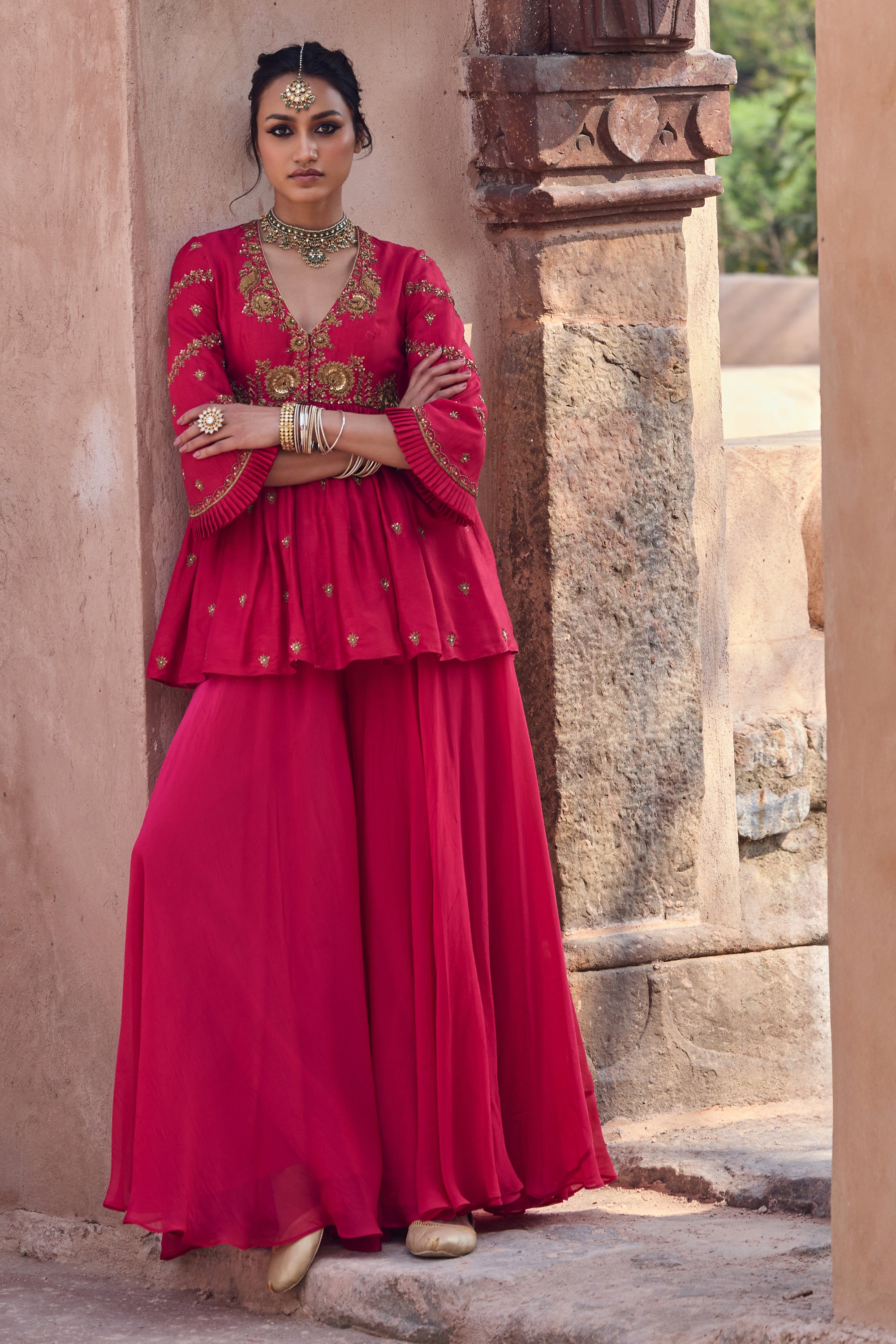 Amra Peplum Sharara