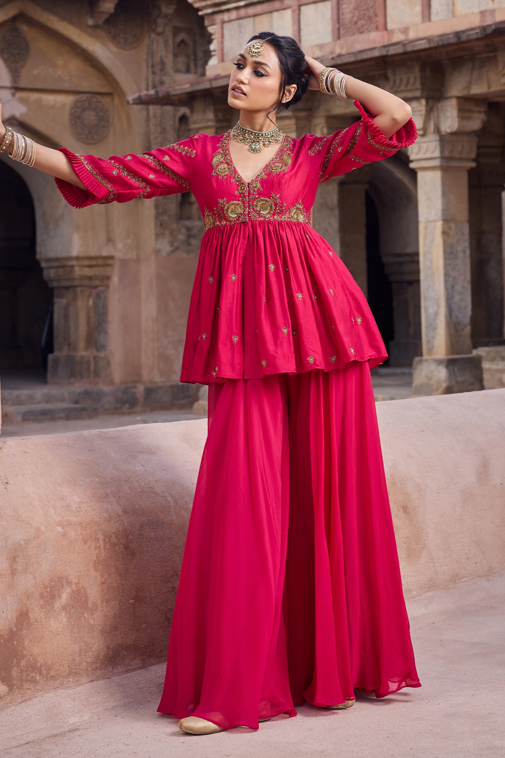 Amra Peplum Sharara