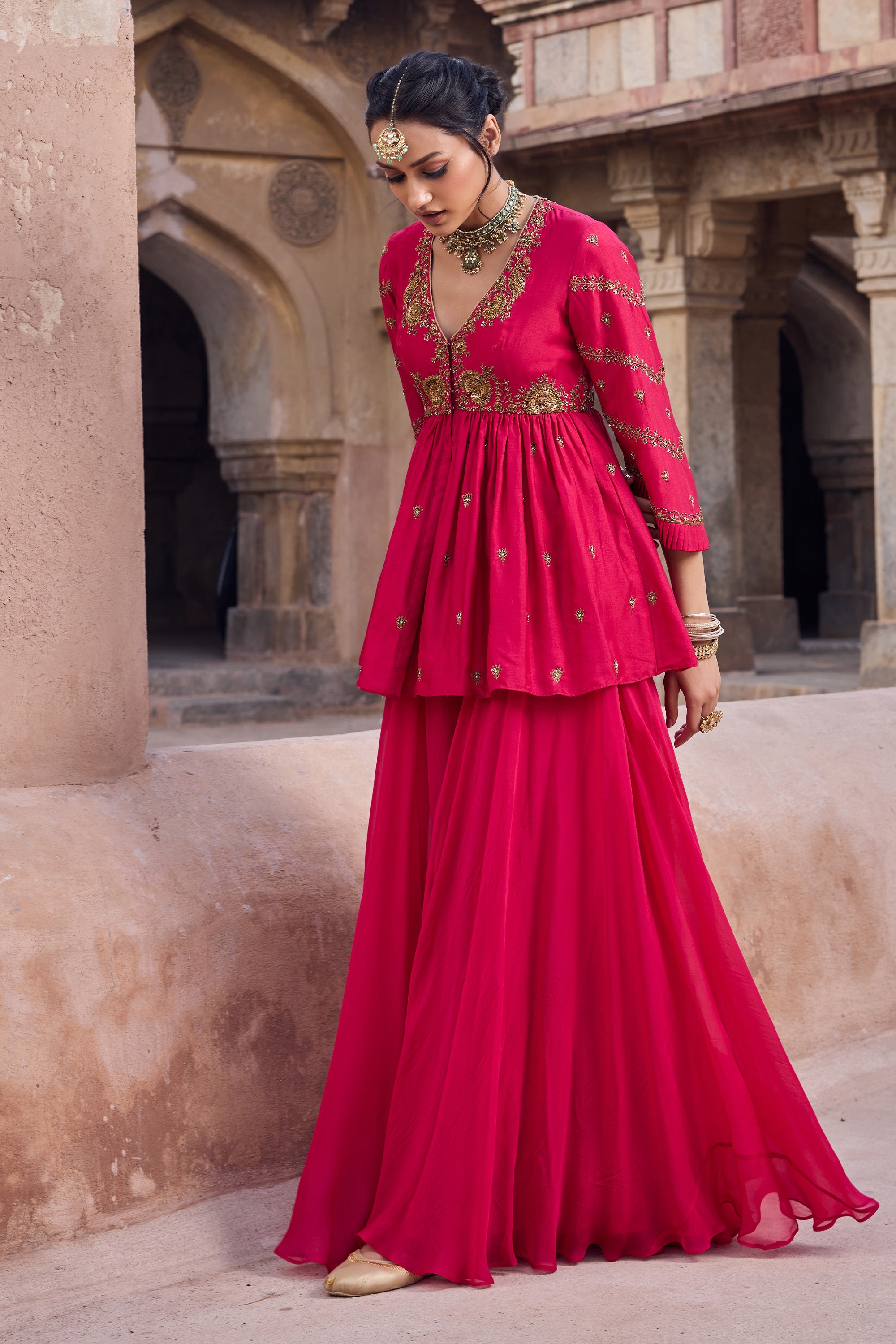 Amra Peplum Sharara