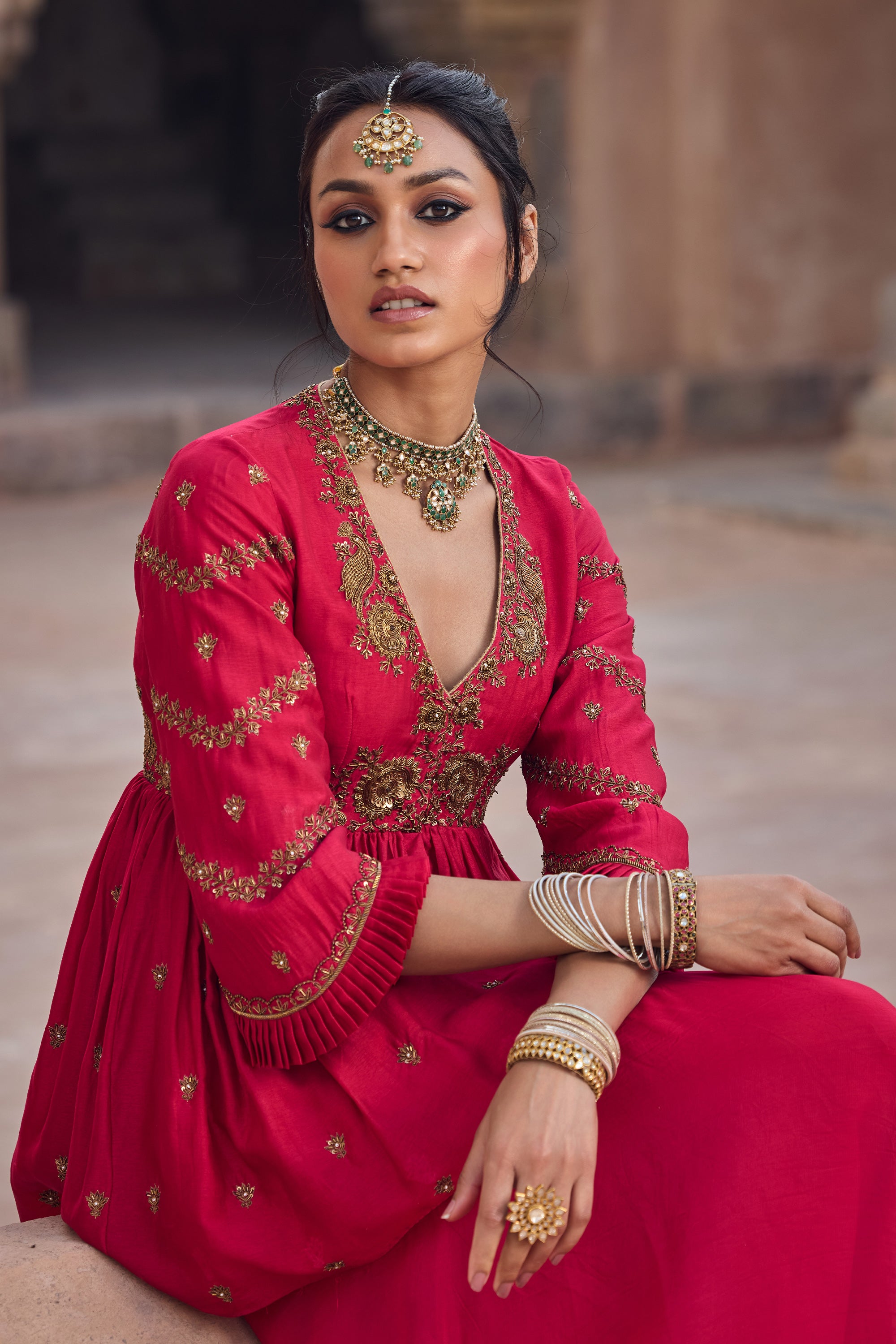 Amra Peplum Sharara