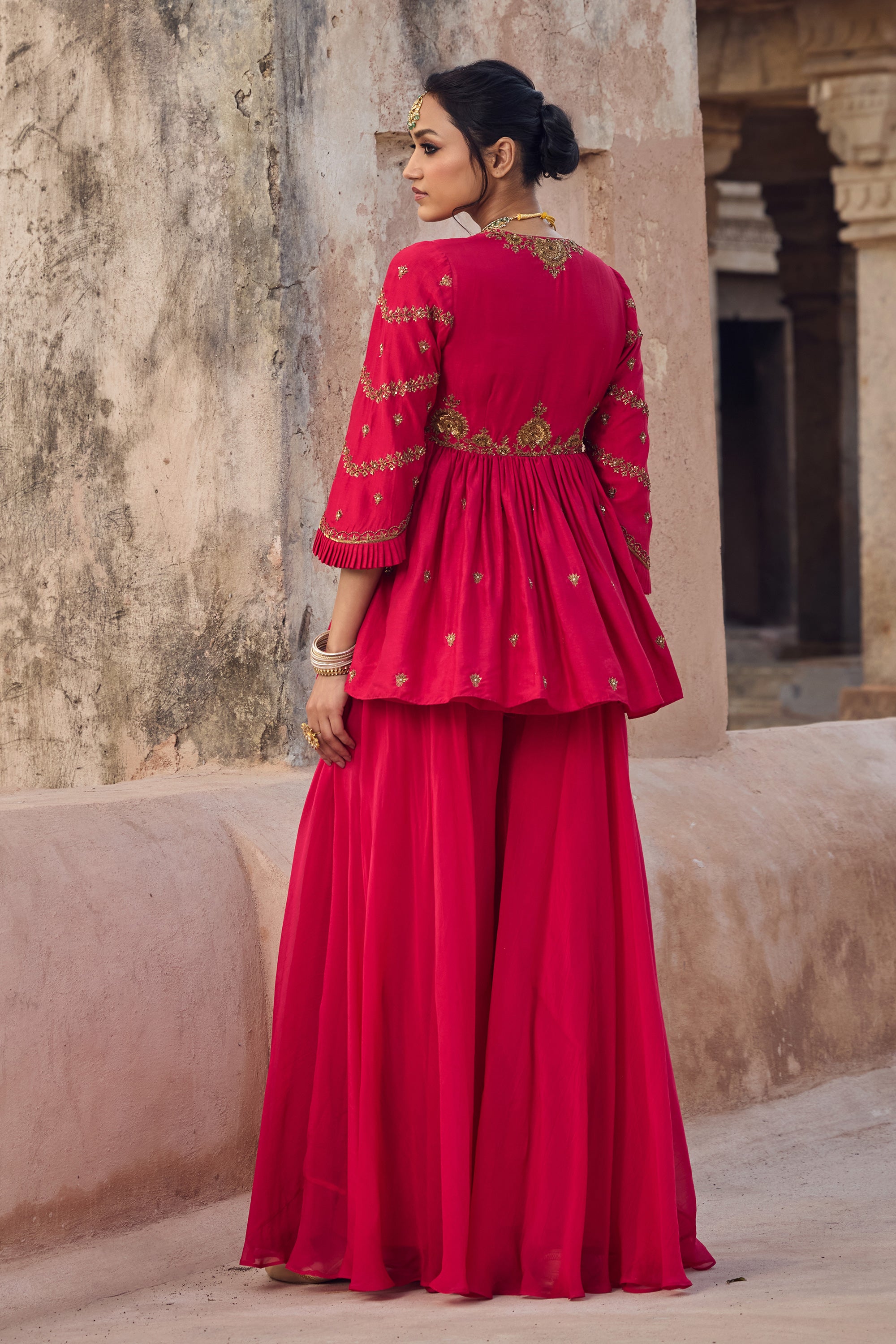 Amra Peplum Sharara